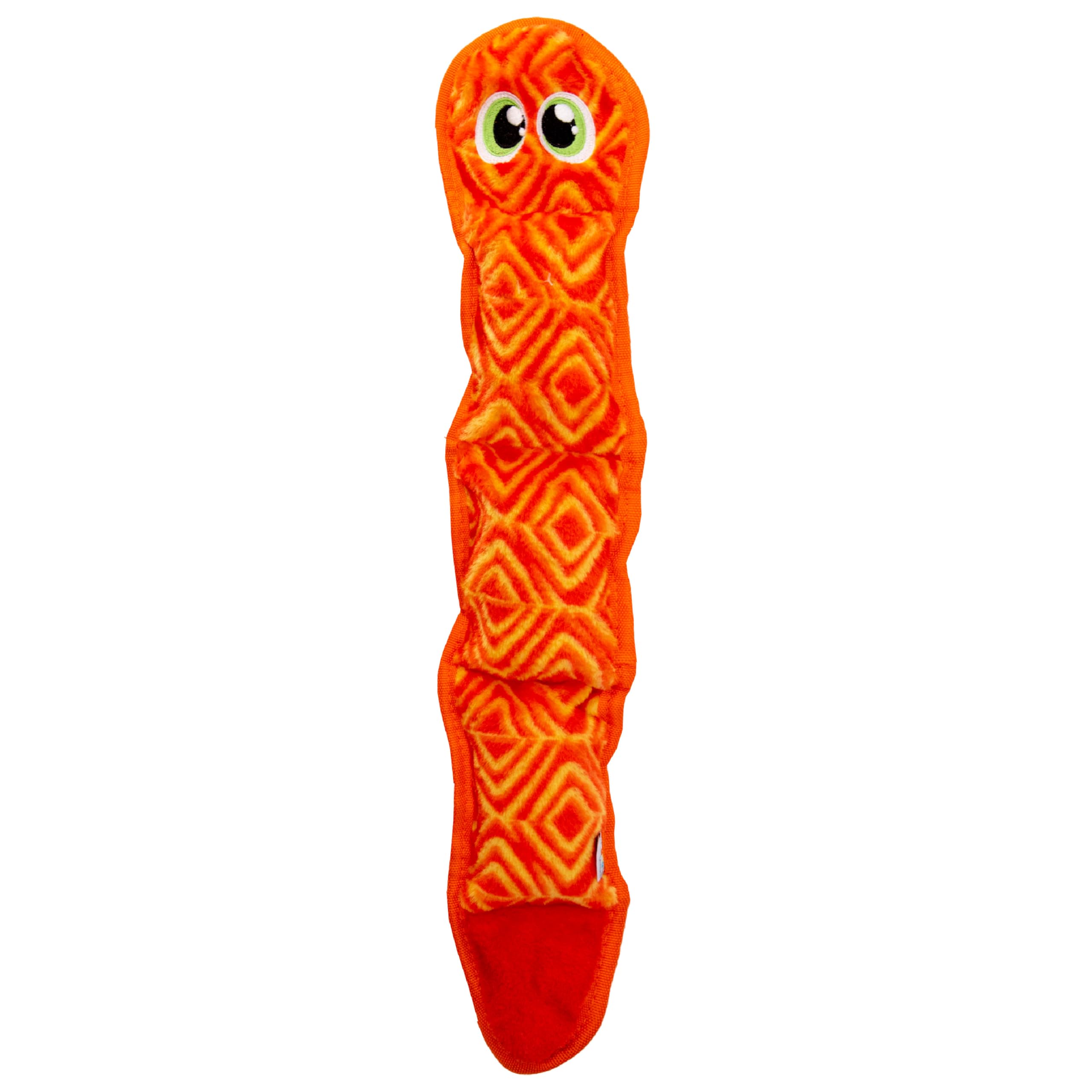 Outward Hound Durablez Tough Plush Squeaky Dog Toy, Snake, Pink, Large