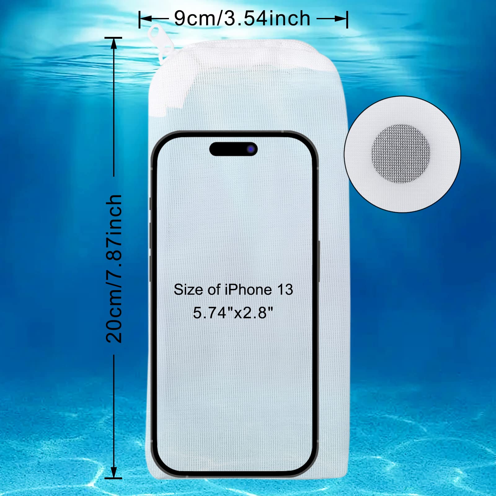 Segarty Filter Bag, 10 Pack 0.5Mm Fine Mesh 7.7 X 3 Inch Reusable White Nylon Aquarium Media Net Bags With Plastic Zipper For Ce