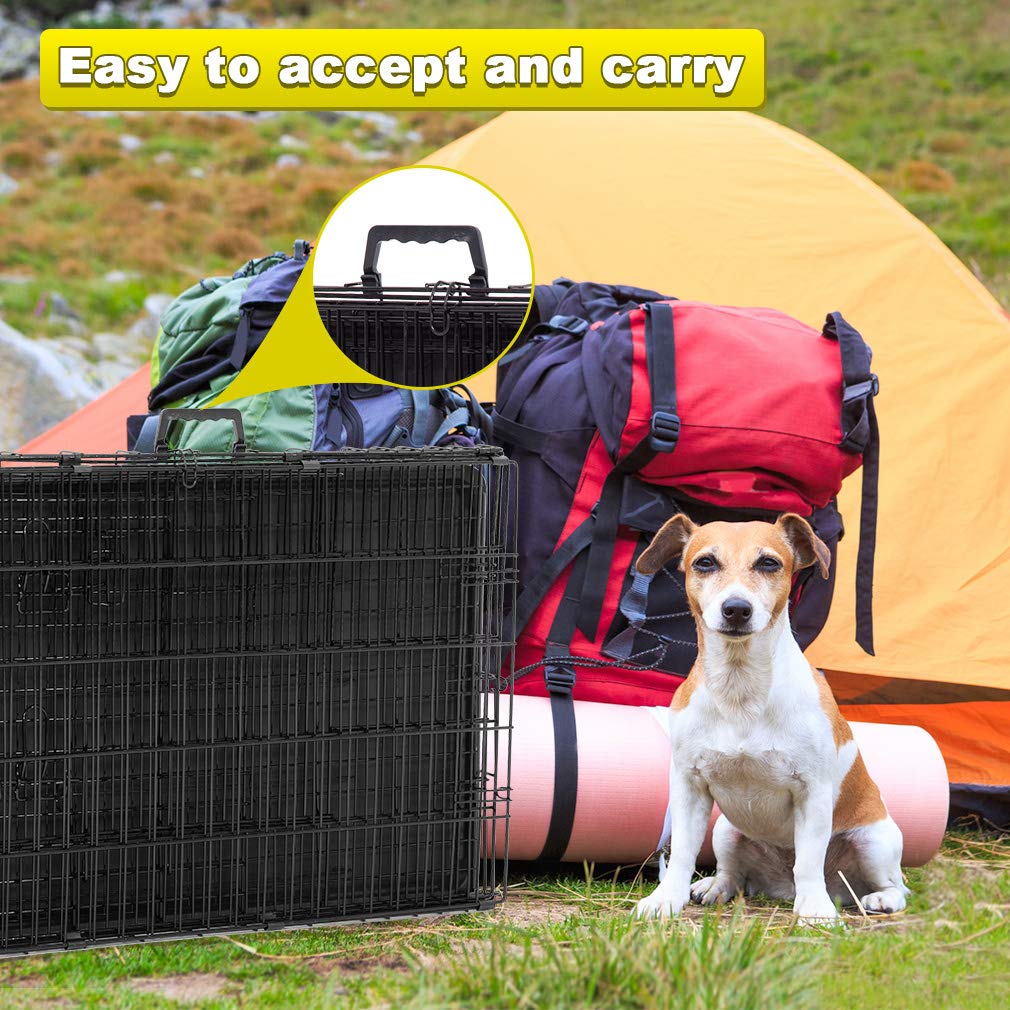 Bestpet 30 Inch Dog Crates For Medium Small Dogs Folding Mental Wire Crates Dog Kennels Outdoor And Indoor Pet Dog Cage Crate Wi