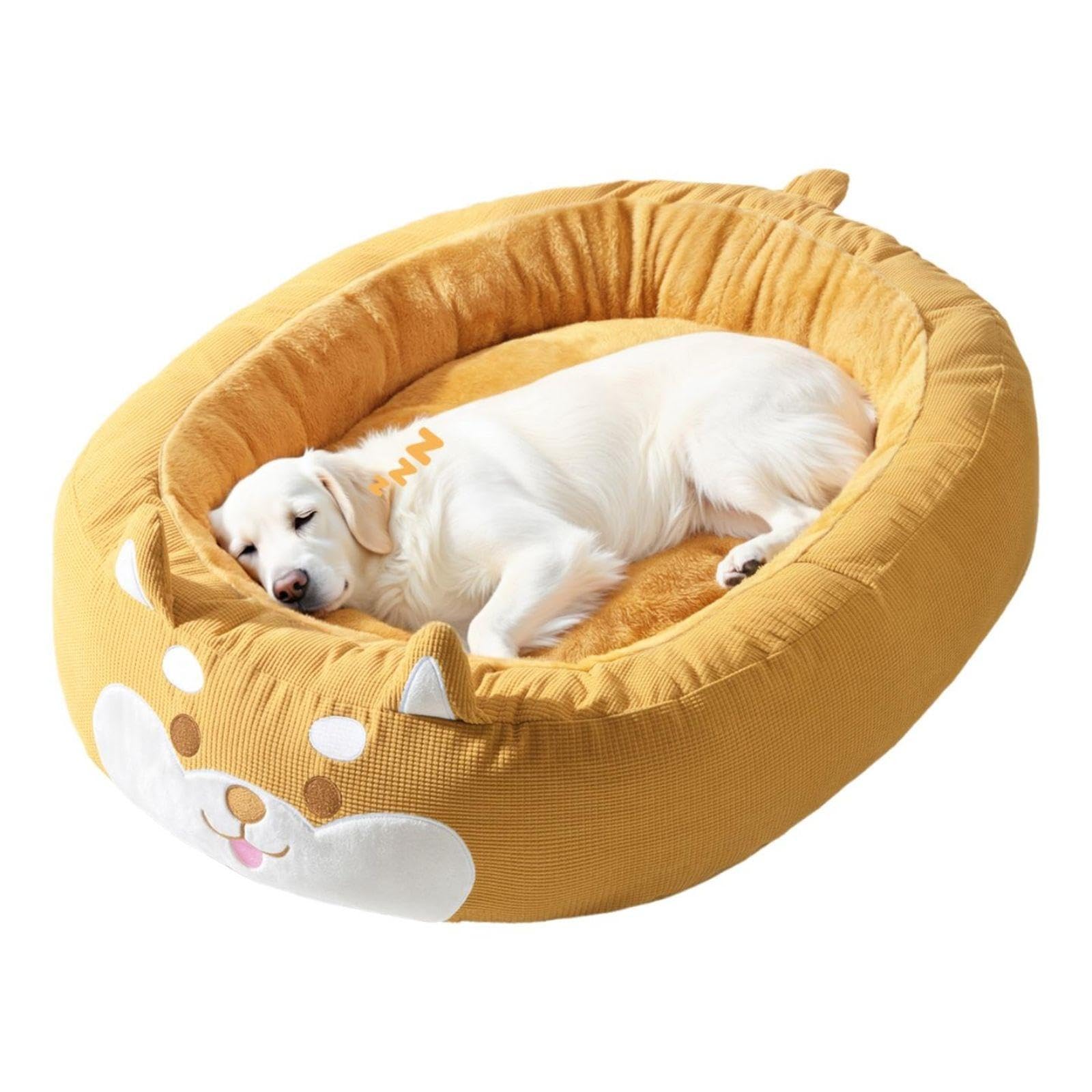 Zoomella Dog Bed, cleanable, nonslip, for intermediate and large dogs, warm, removable cover Yellow 60 * 50 * 17cm|Sofas, Loves