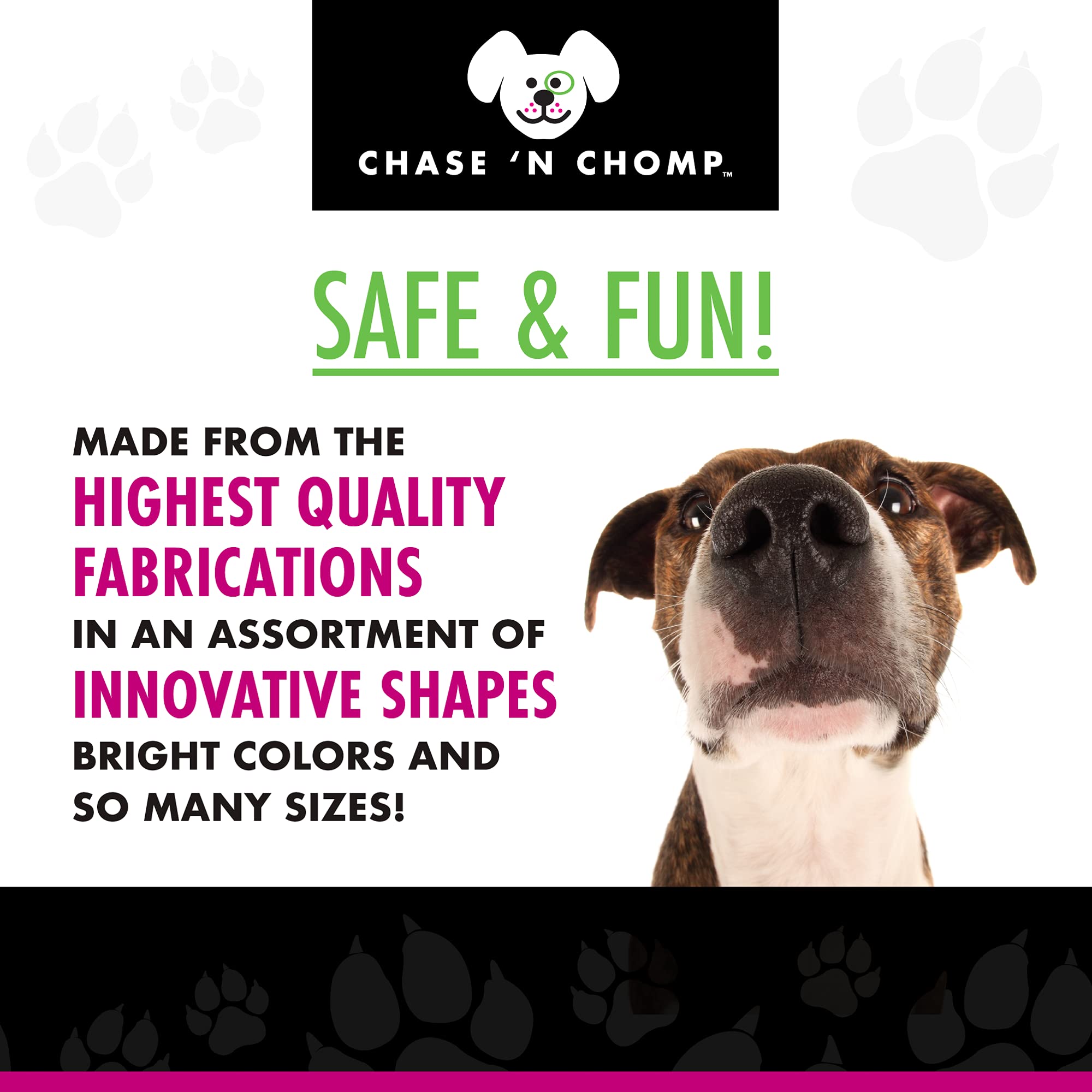 Chase 'N Chomp Amazing Squeaker Ball Toy For Pets, Clear, 2.5 Inch