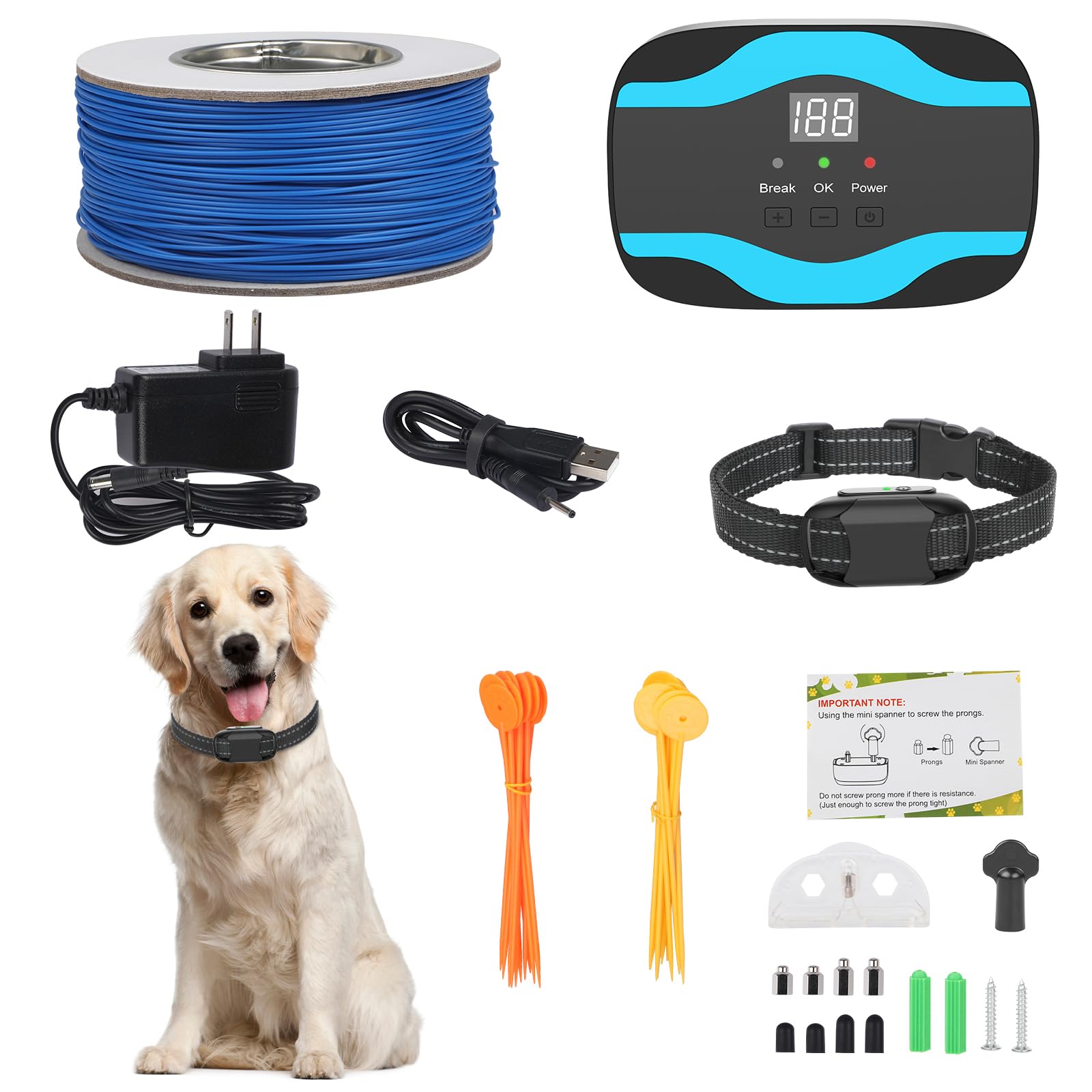 RUXAN Underground Electric Dog Fence System, Electric In Ground Dog Fence Containment System Aboveground Pet Containment System 