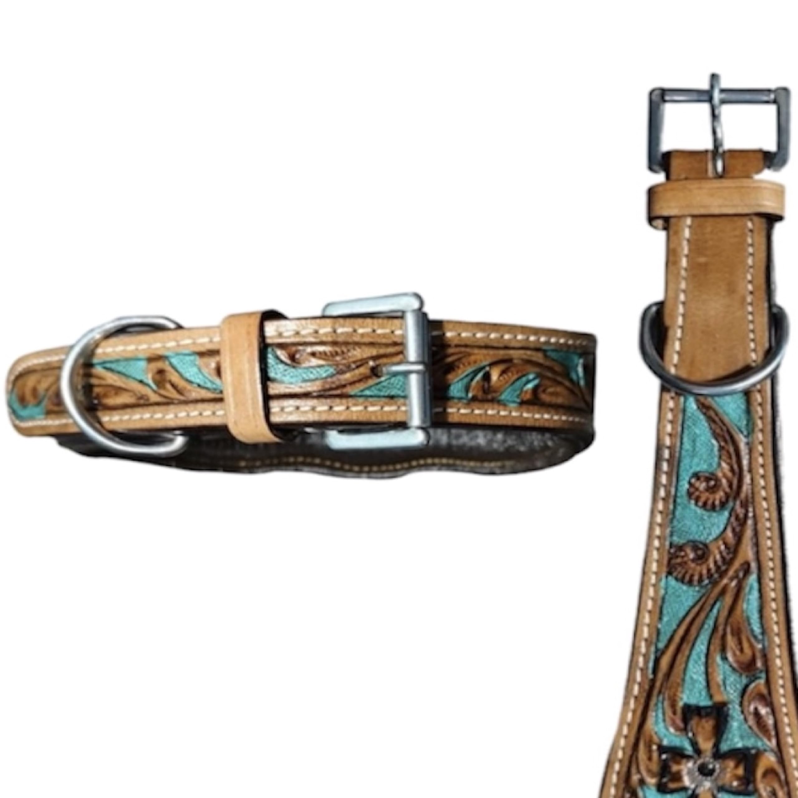 Majestic Ally Leather Dog Collar With Adjustable, Padded Fit For Walking, Hiking, And Running, Designer Western Wear For Puppies