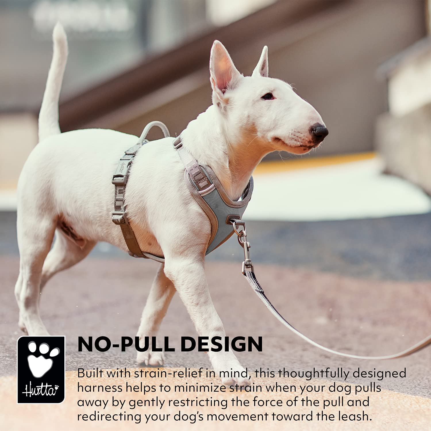 Hurtta Venture No-Pull Harness, Shadow, 18-24 In