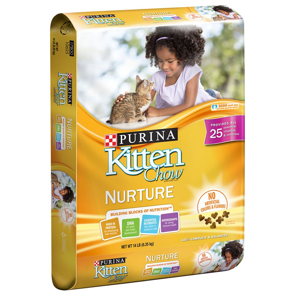 Purina Kitten Chow Dry Kitten Food, Nurture, 3.15 Pound Bag Cat Chow