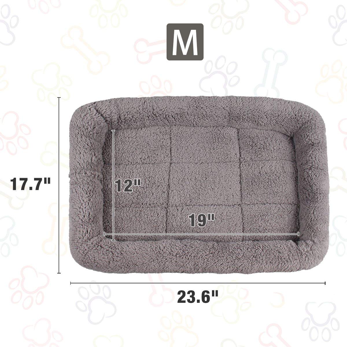 Lesypet Cat Beds For Indoor Cats, Pet Mats For Curl Sleep Plush Cushion Washable Pet Bed For Cats Dogs With Anti-Slip Bottom, Medium 24' X 18'