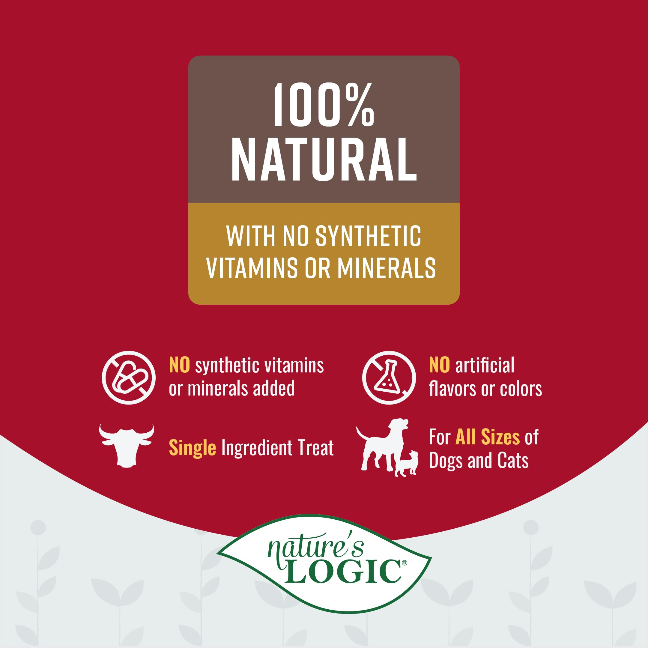 Natures Logic Beef Lung Canine Treat, 1lb