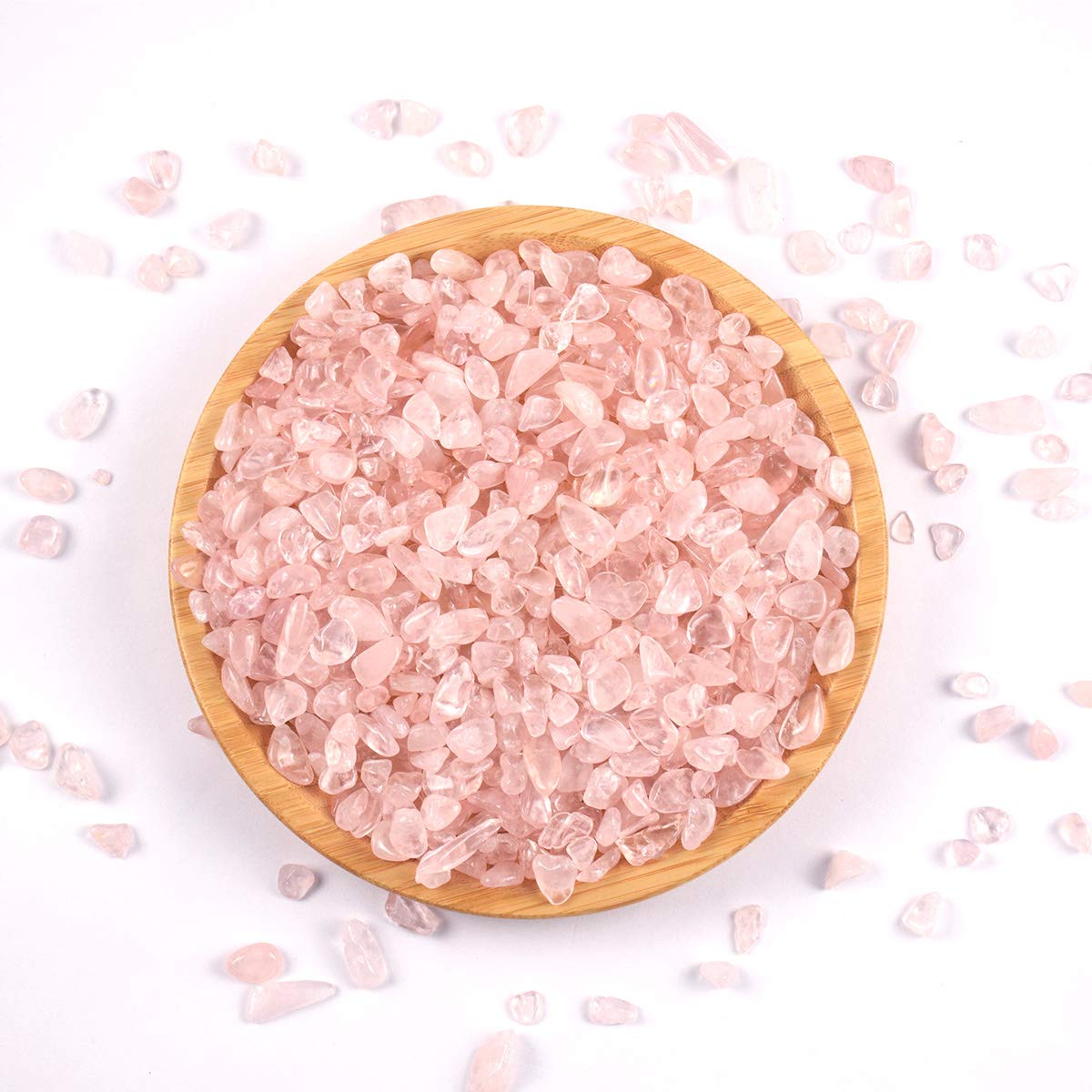 Wayber 1 Lb/460G Natural Pink Quartz Crystal Stones Irregular Aquarium Pebbles Rock Sands For Turtle Tank/Succulent Plants/Vase