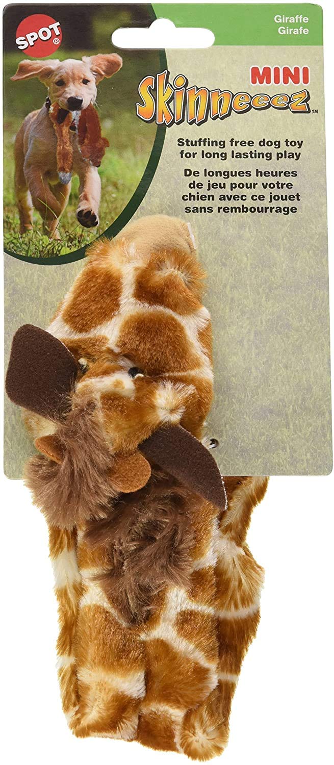 Spot Mini Skinneeez Stuffless Dog Toy With Squeaker | Plush Tug Of War Giraffe Squeak Toy For Small And Large Dog Breeds | Interactive Dog Toy | Small