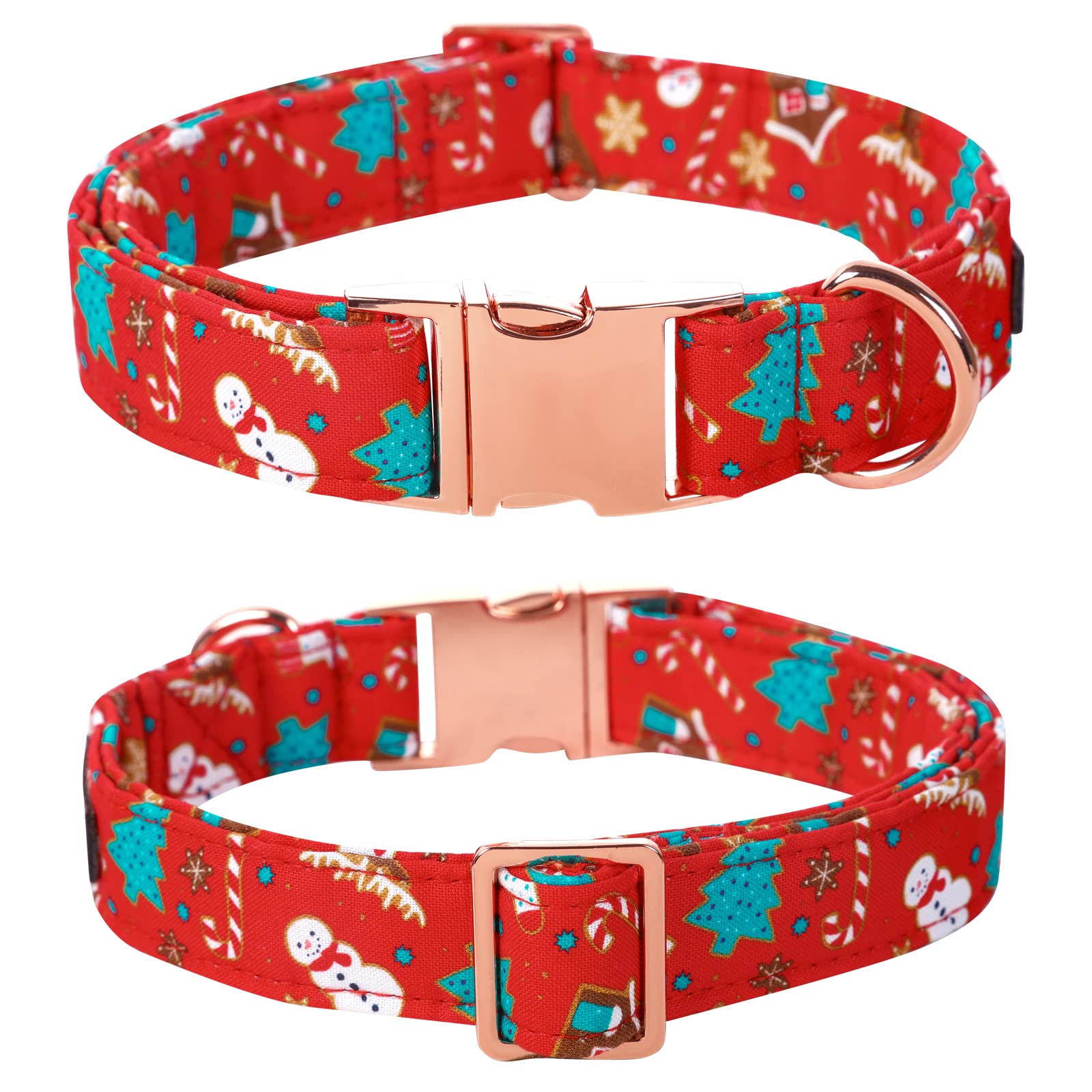 Lionet Paws Christmas Dog Collar With Flower, Dog Flower Collar With Metal Buckle For Dogs And Cats, Adjustable Comfortable Dog Collar Girl Gift, S, Neck 10-16 In
