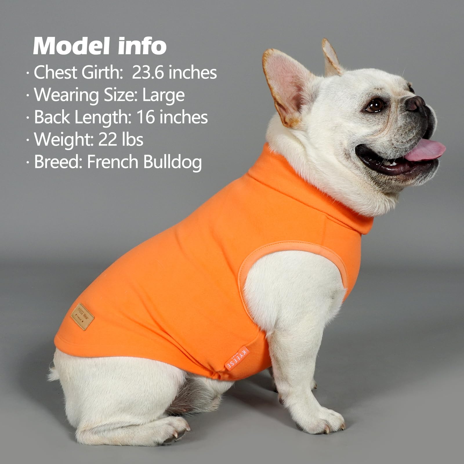 Kyeese 2Pack Dog Sweater Turtleneck Dog Clothes Stretchy Dachshund Clothes Soft Dog Sweatshirt Pullover Dog Sweaters For Medium Dogs Male Warm Dog Coats