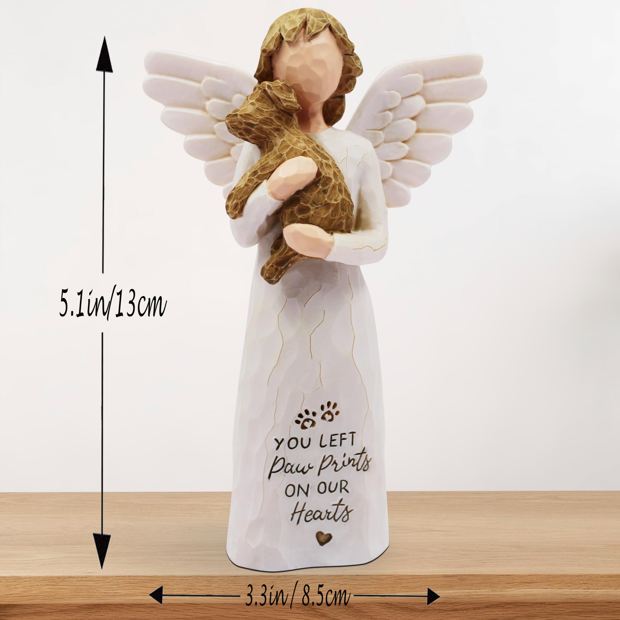 Borlesta Pet Memorial Gift For Dogs - Loss Of Dog Sympathy, Dog Mom Gifts For Women, Golden Retriever Angel Figurines