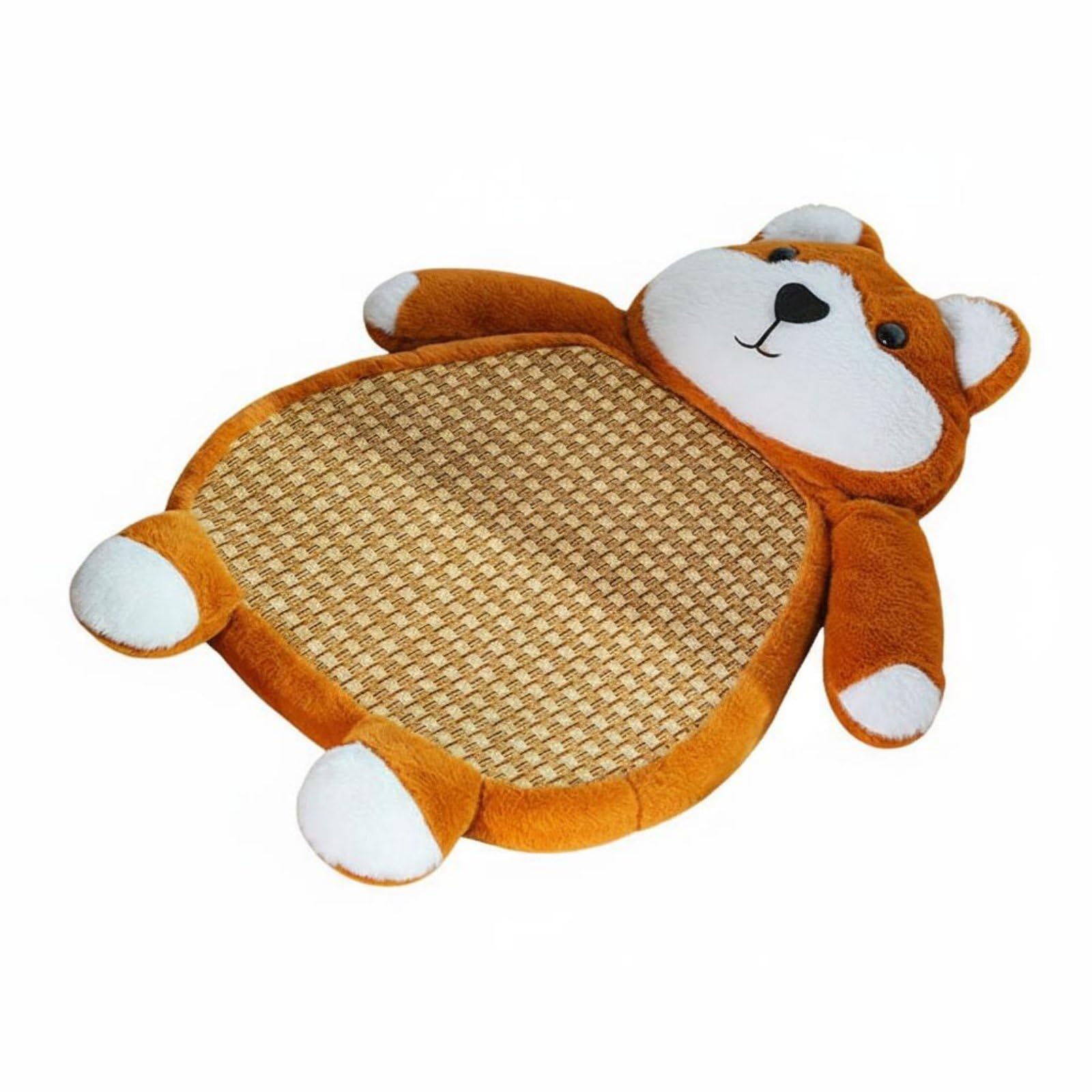 Merishopp Scratch Resistant Bear Shaped Pet Cooling Mat Breathable Summer Pet Cooling Bed Easy to Clean NonSlip Bottom for Cats