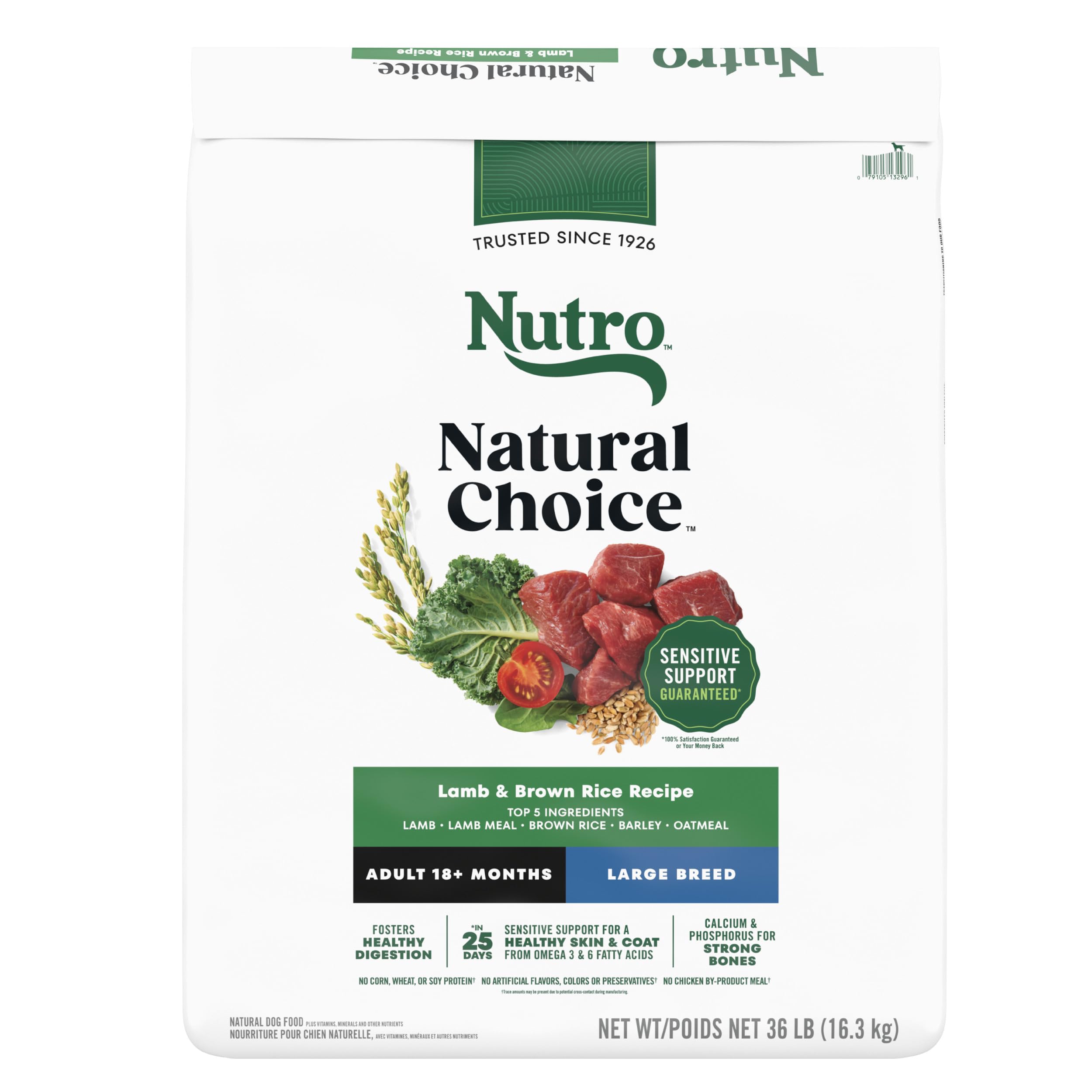 Nutro Natural Choice Adult Large Breed Dry Dog Food, Lamb and Brown Rice Recipe, 36 lbs.