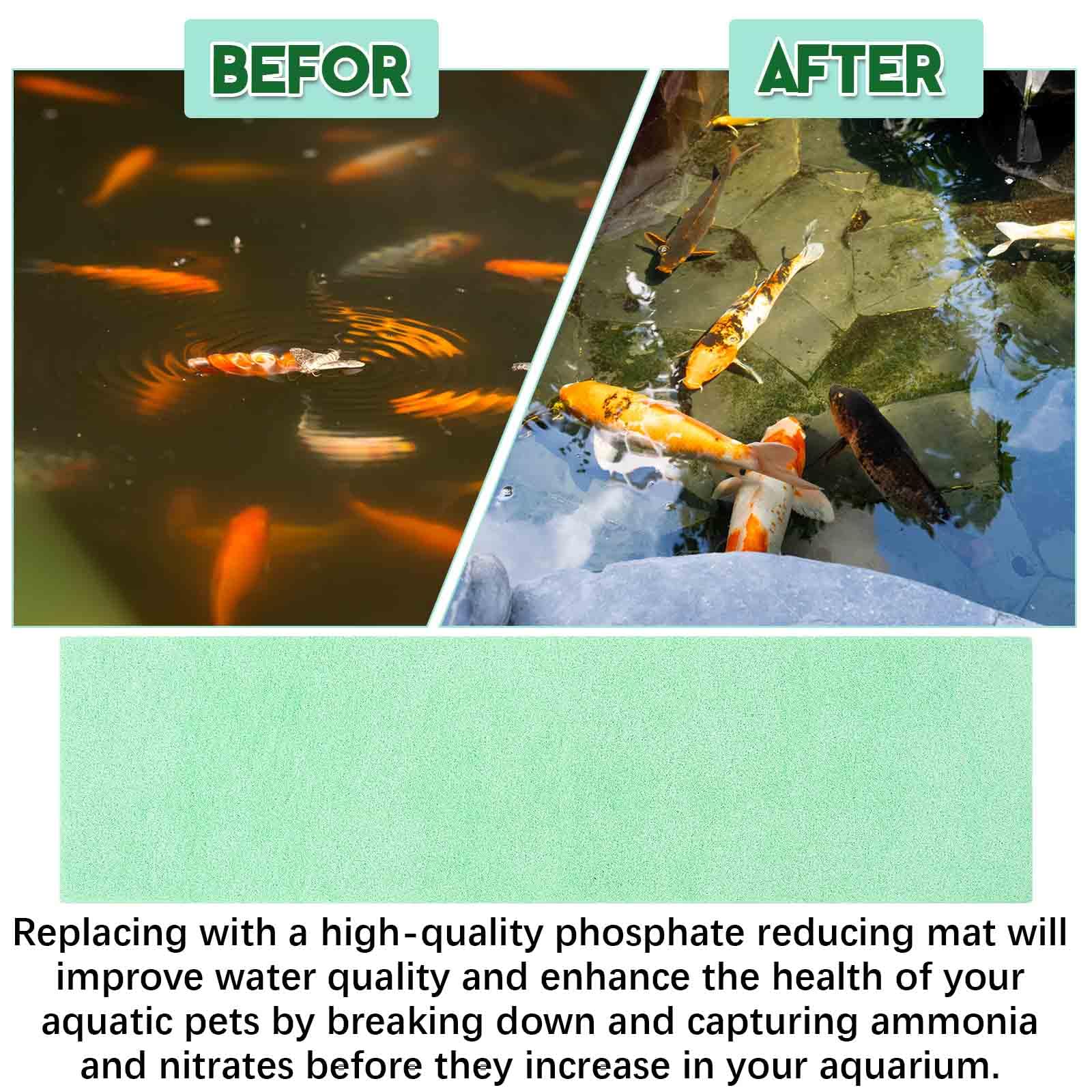 Treela 10 X 18 Inch Phosphate Reducer Filter Pad Fish Tank Filter Pads Phosphate Remover Aquarium Cut To Fit For Aquariums And P