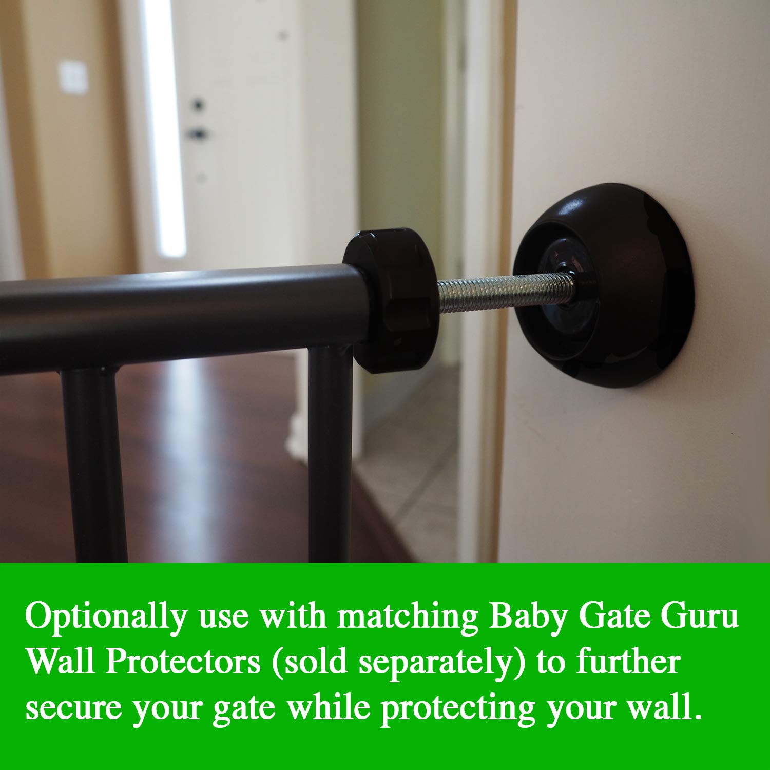 Baby Gate Guru Extra Long M8 (8Mm) Spindle Rods For Pressure Mounted Baby And Pet Safety Gates 4 Pack Replacement Set (8Mm, Black)