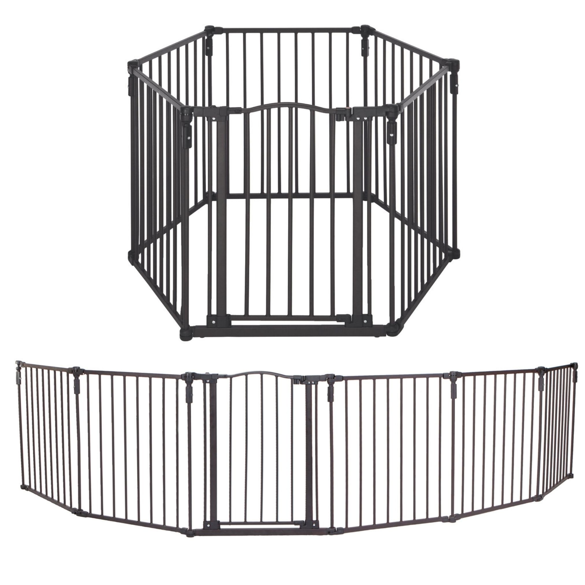 Toddleroo by North States - 3 In 1 Arched D  cor Metal Superyard Baby Play Yard: 6 Panel Playpen, Baby Gate, or Extra Wide Baby 