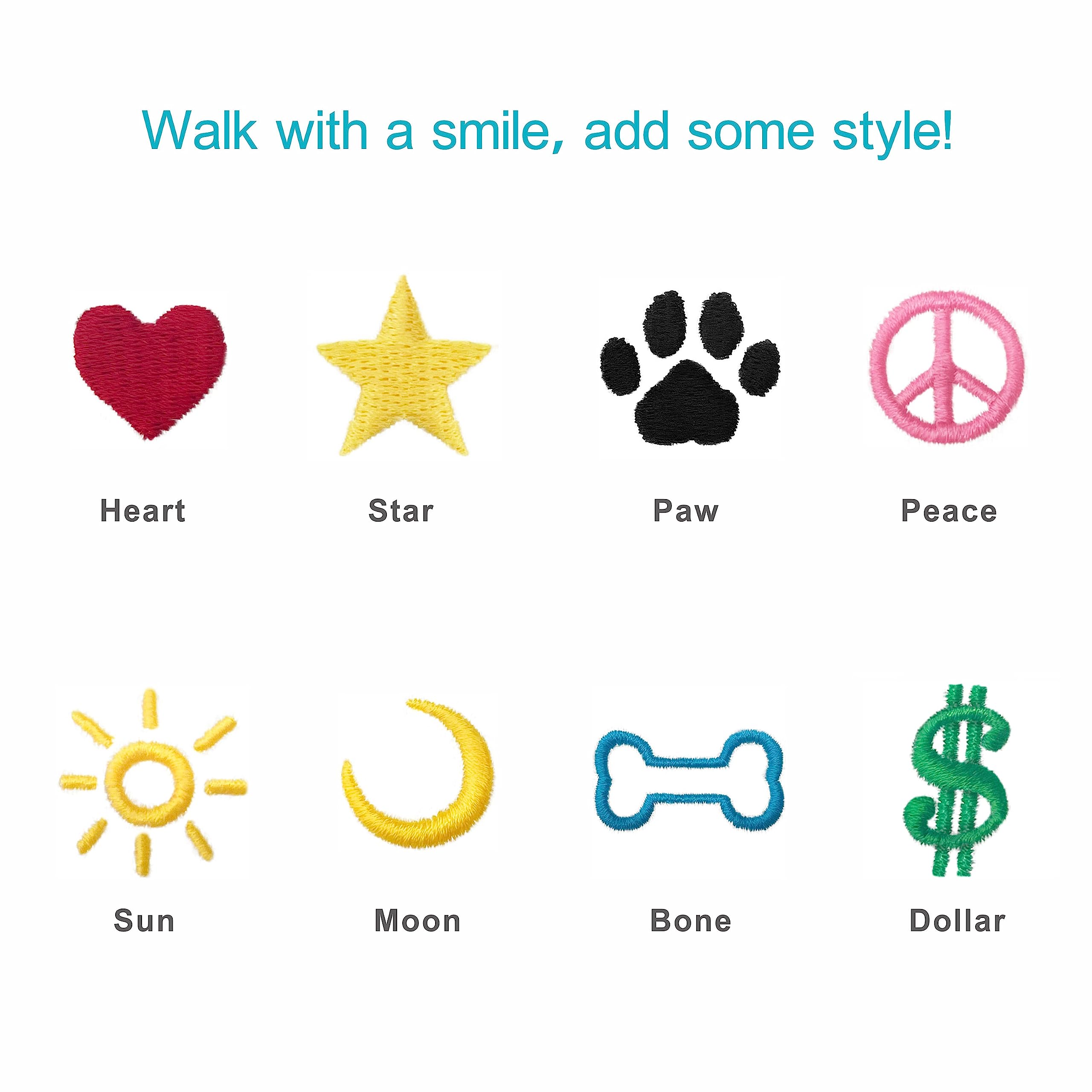 Blueberry Pet 8 Patterns Personalized Customized Adjustable Id Dog Collar, Spring Scent Rose Floral, Turquoise, Large, Embroider