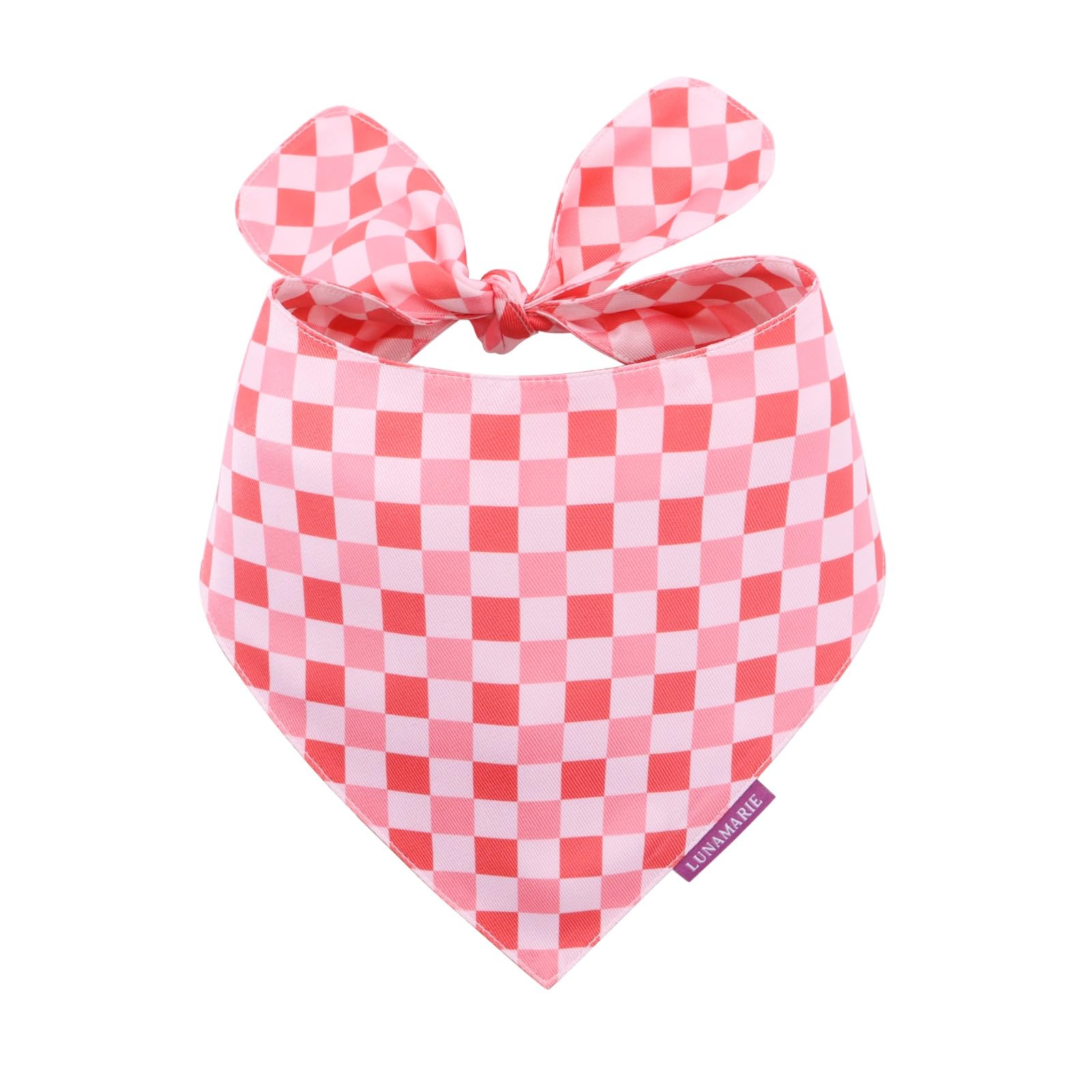 LunaMarie - Luxury Pet Birthday Bandanas -Premium & Silky Poly Fabric | 100% Handmade | Custom Shape Dual Layered (Rebel, Small)