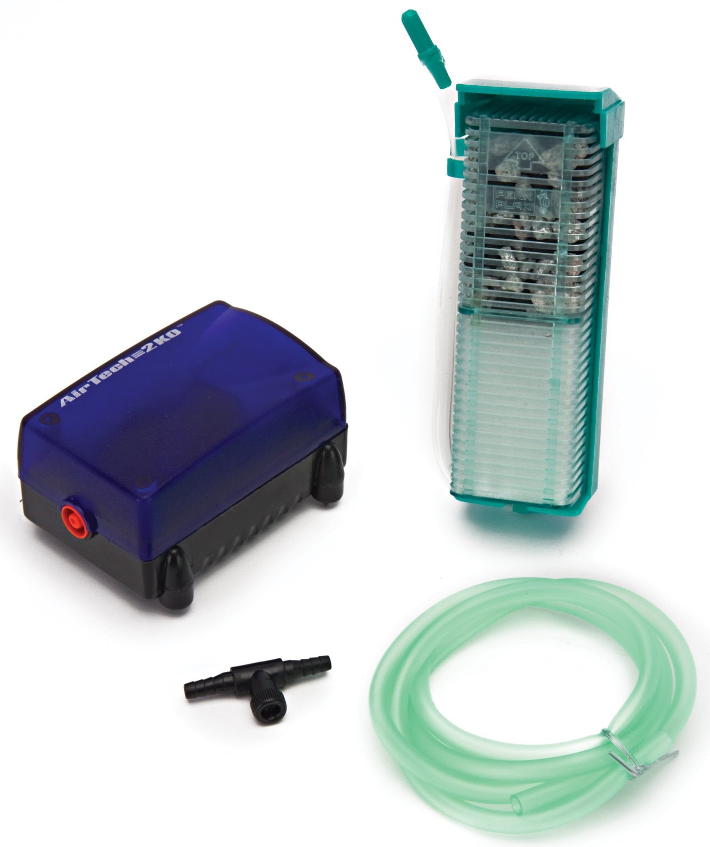 Penn-Plax Small World Aquarium Air Pump And Filter Kit - Comes With A Disposable Media Cartridge (Bio Sponge, Carbon, And Zeolit