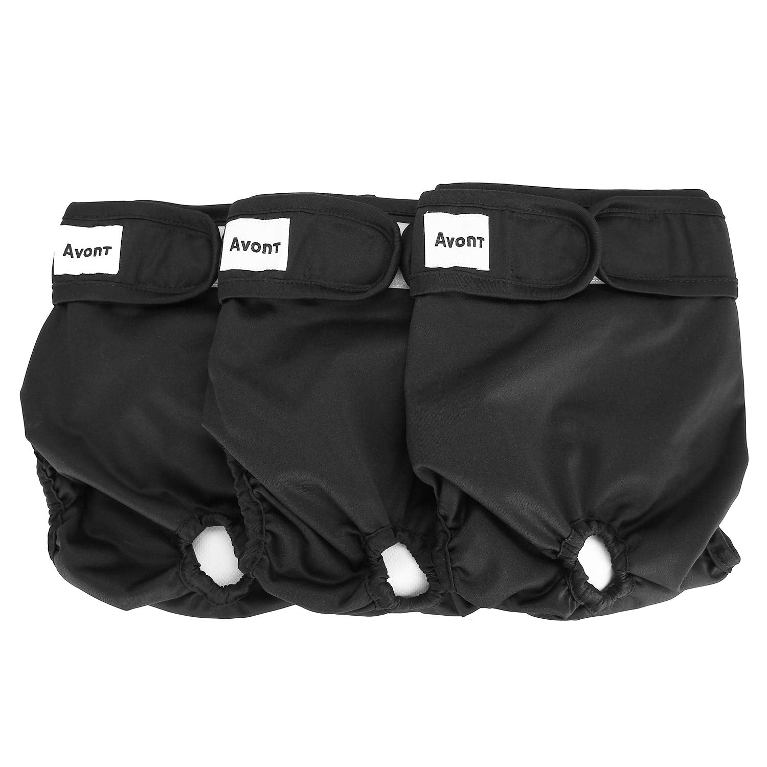 Avont 3 Pack Washable Female Dog Diapers, Premium Reusable Highly Absorbent Doggie Period Panties Durable Dog Diaper Cover -S 3 