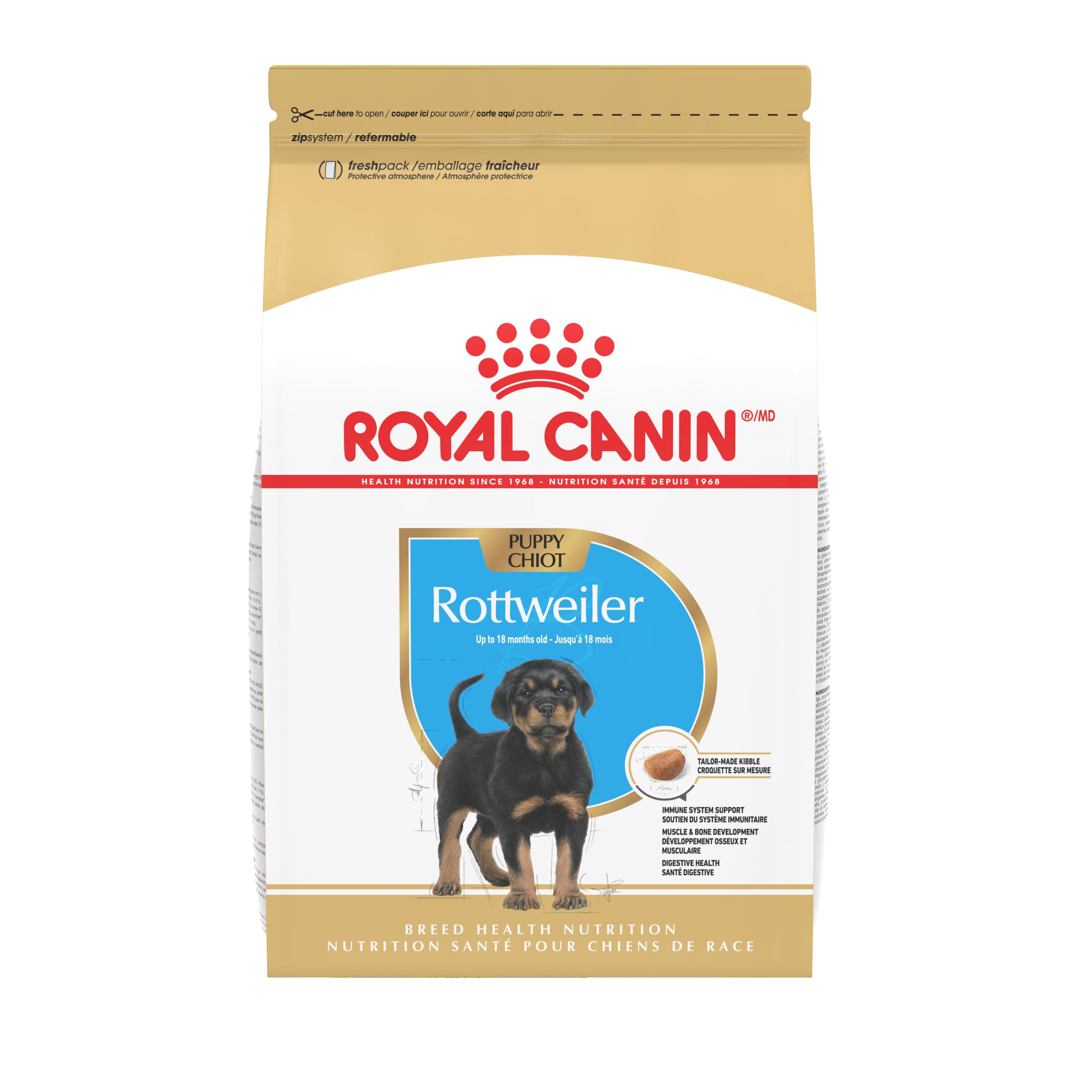 Royal Canin Breed Health Nutrition Rottweiler Puppy Dry Dog Food, 30 lb Bag
