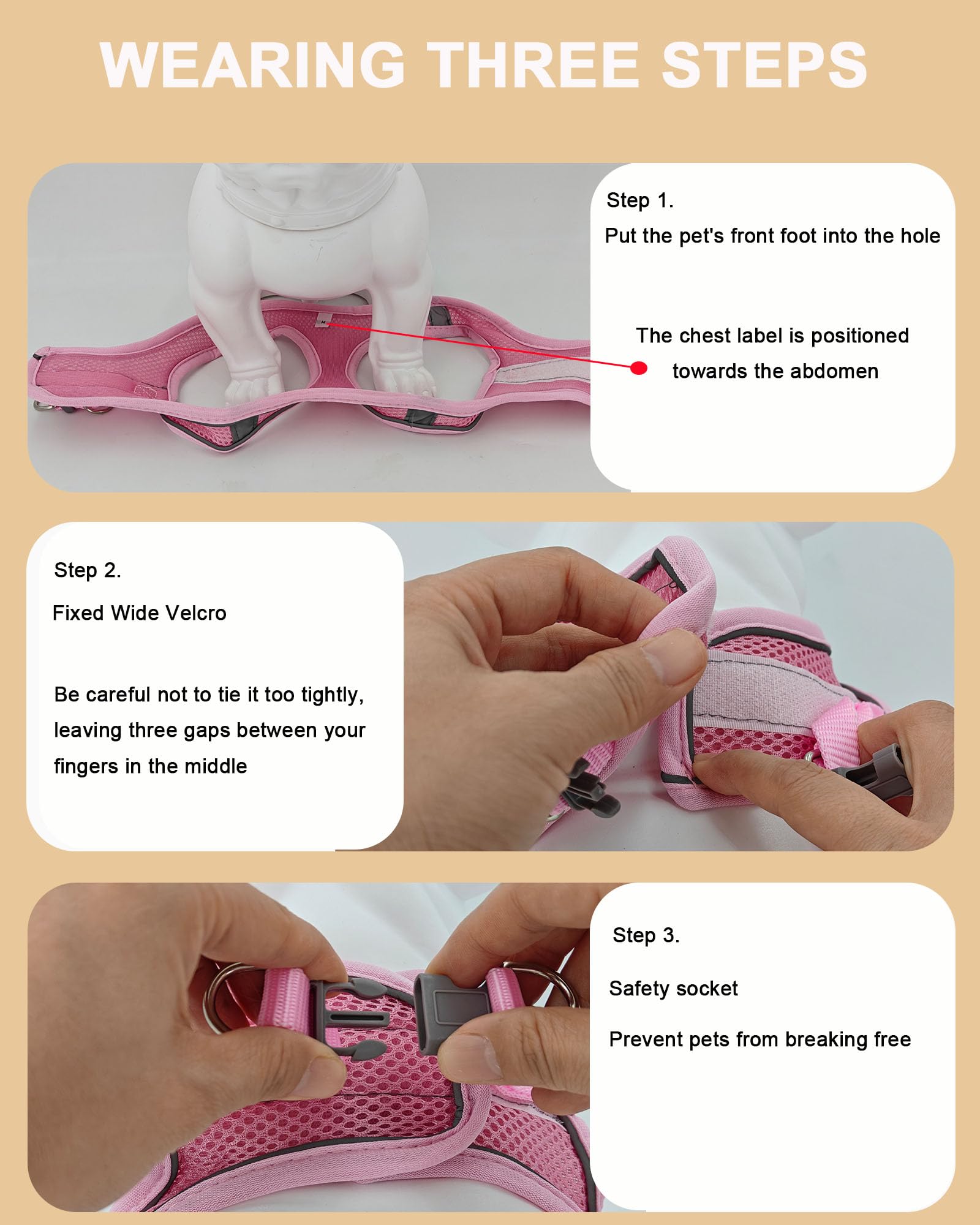 Jufoo S Pink Soft Mesh Dog Harness And Leash Set,No Escape Puppy Harnesses For Training Walking, Reflective Adjustable Puppy Ves