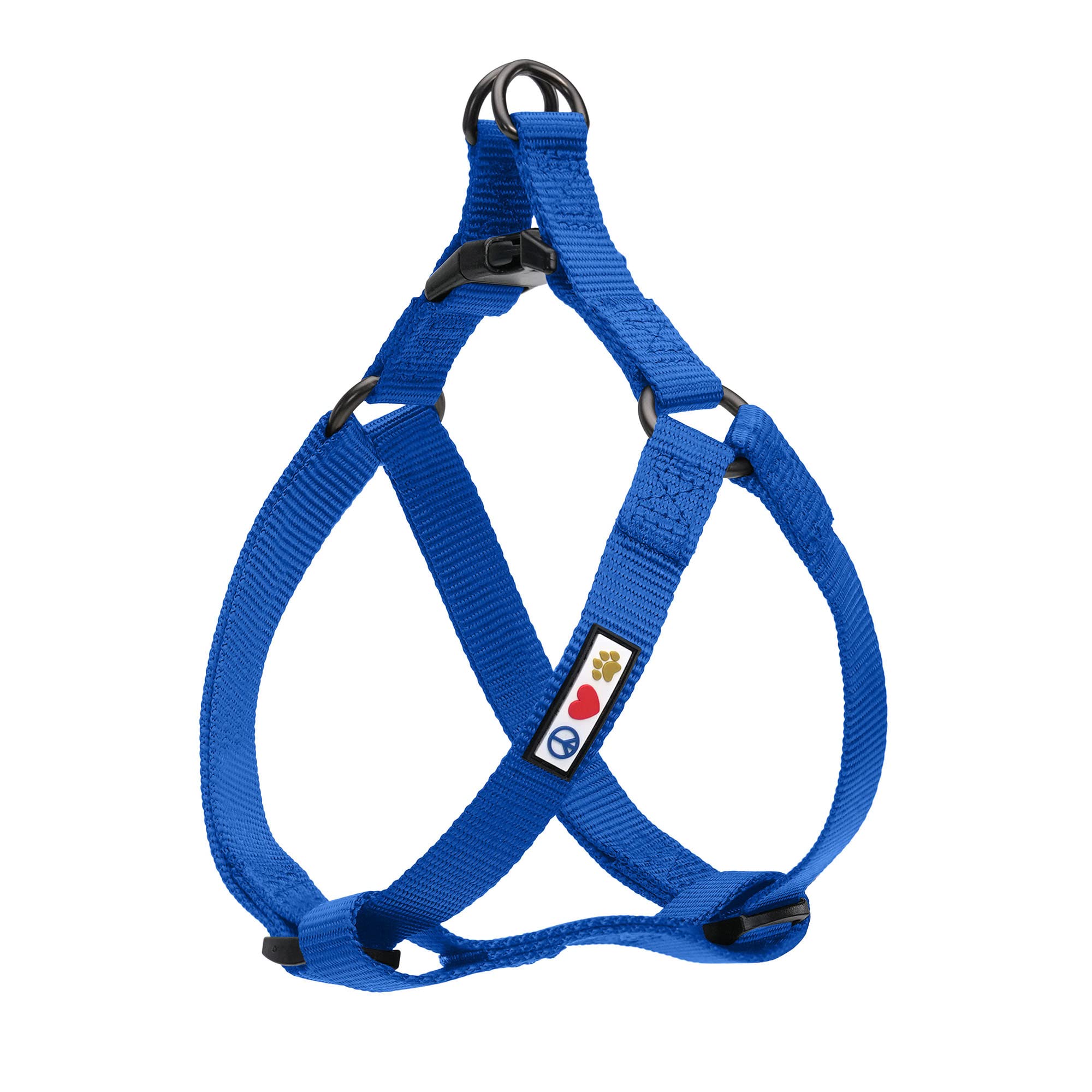 Pawtitas Solid Color Step-In Dog Harness - Blue, Large, For Puppy & Dog Training & Walking