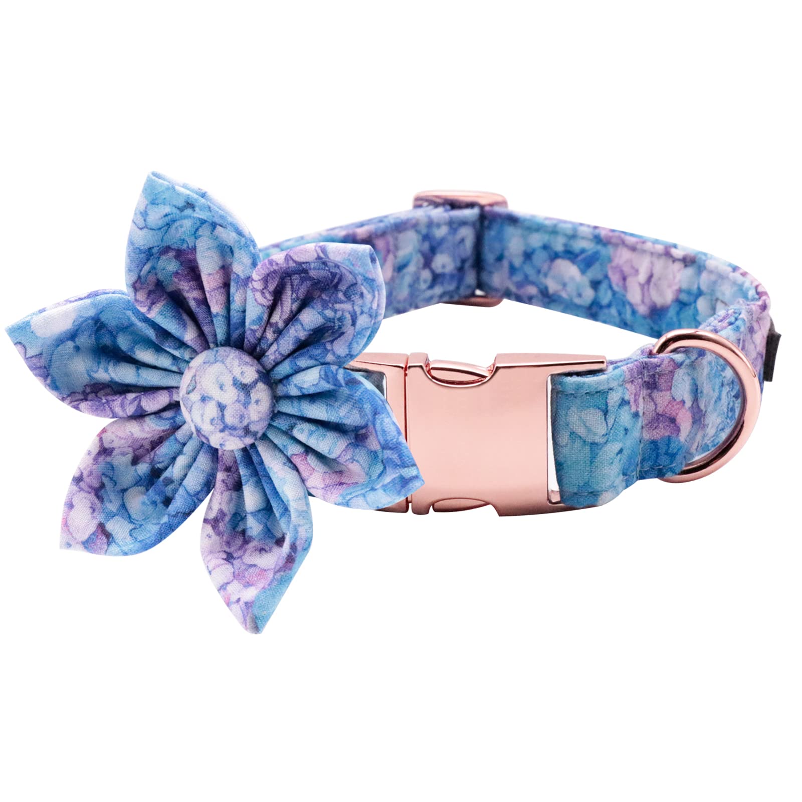 Lionet Paws Dog Collar With Flower, Soft And Comfortable, Adjustable Collar For Small Dogs Girl, Neck 10-16 Inches