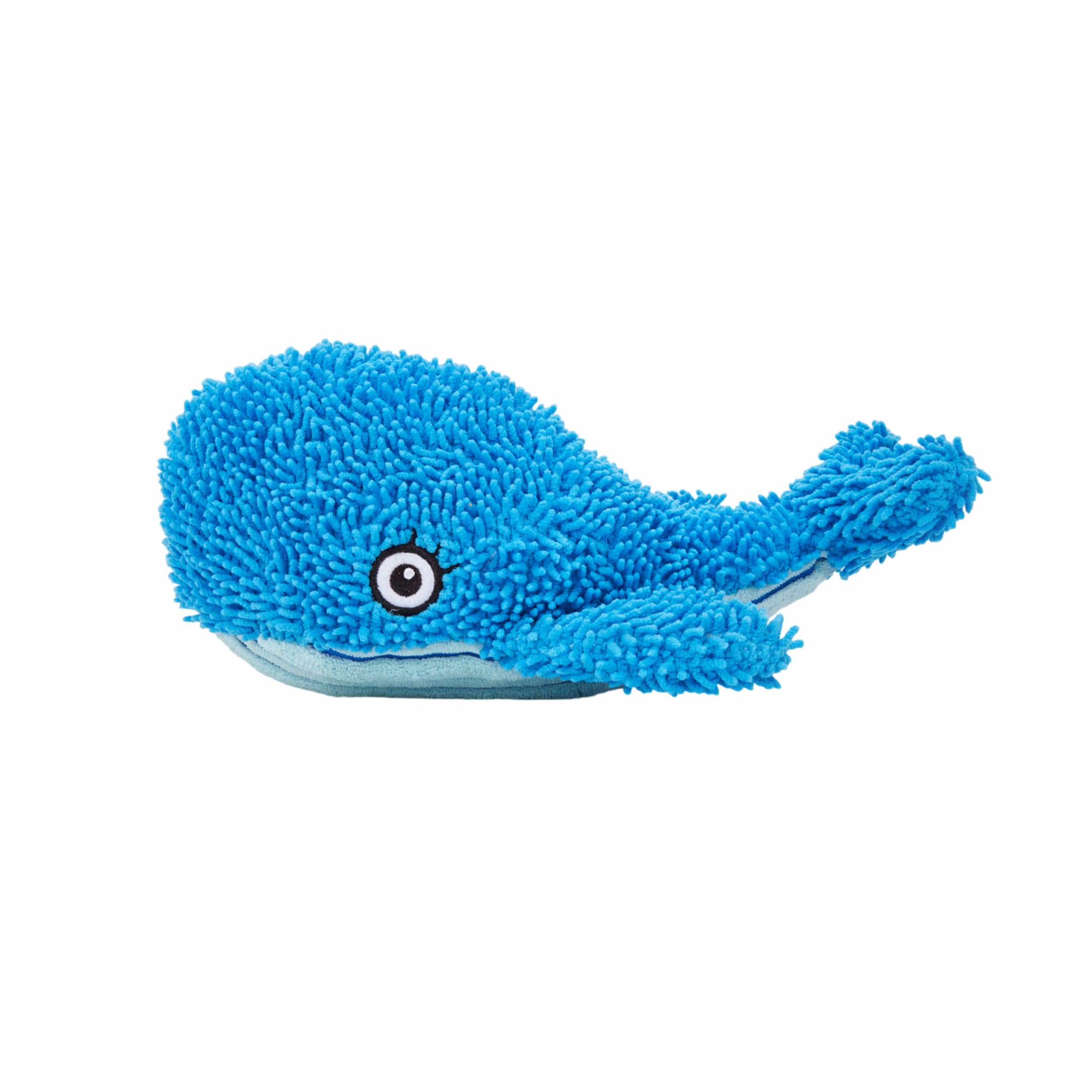 BarkButler x FOFOS Tough Dog Toy Whale  Soft Plush & Squeaky Toys for Dogs, Dog Toys for Medium Dogs (520kgs)  Blue