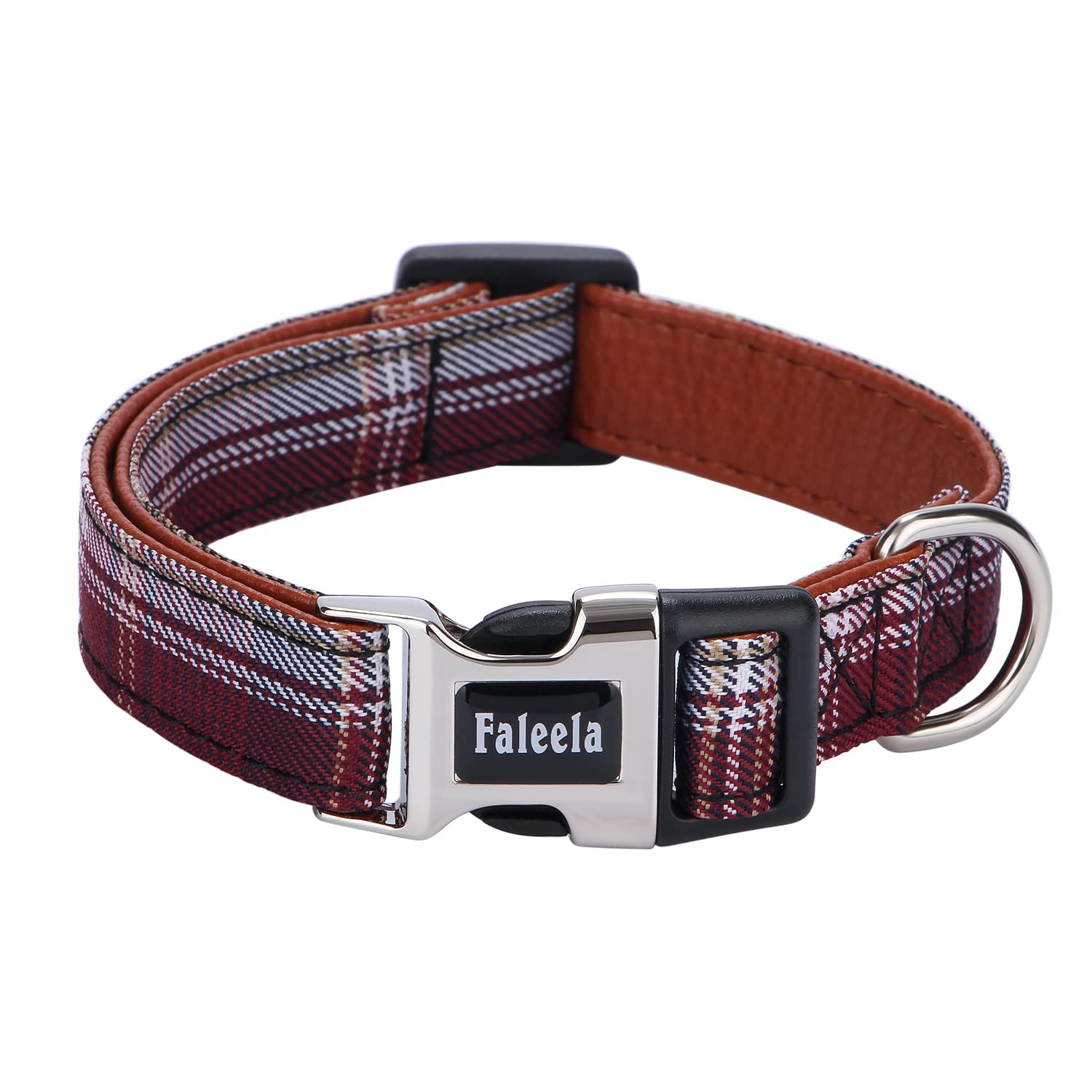 Faleela Soft &Comfy Bowtie Dog Collar,Detachable And Adjustable Bow Tie Collar,For Small Medium Large Pet (Red And White, Large(