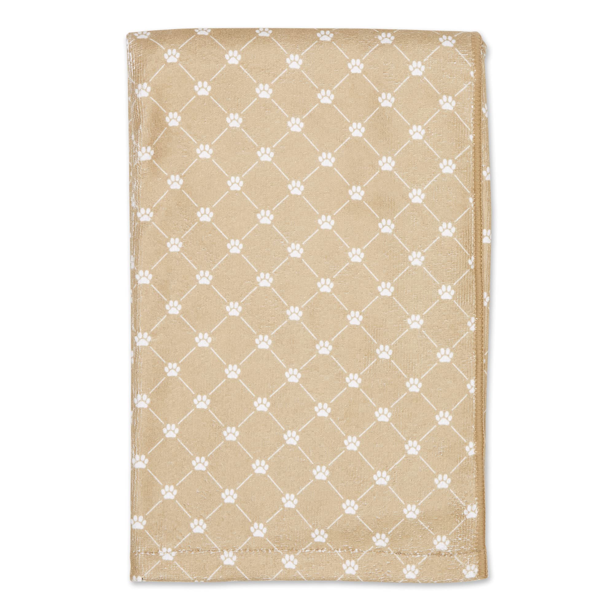 DII Hunter Green Printed Trellis Paw Small Pet Towel (Set of 3)