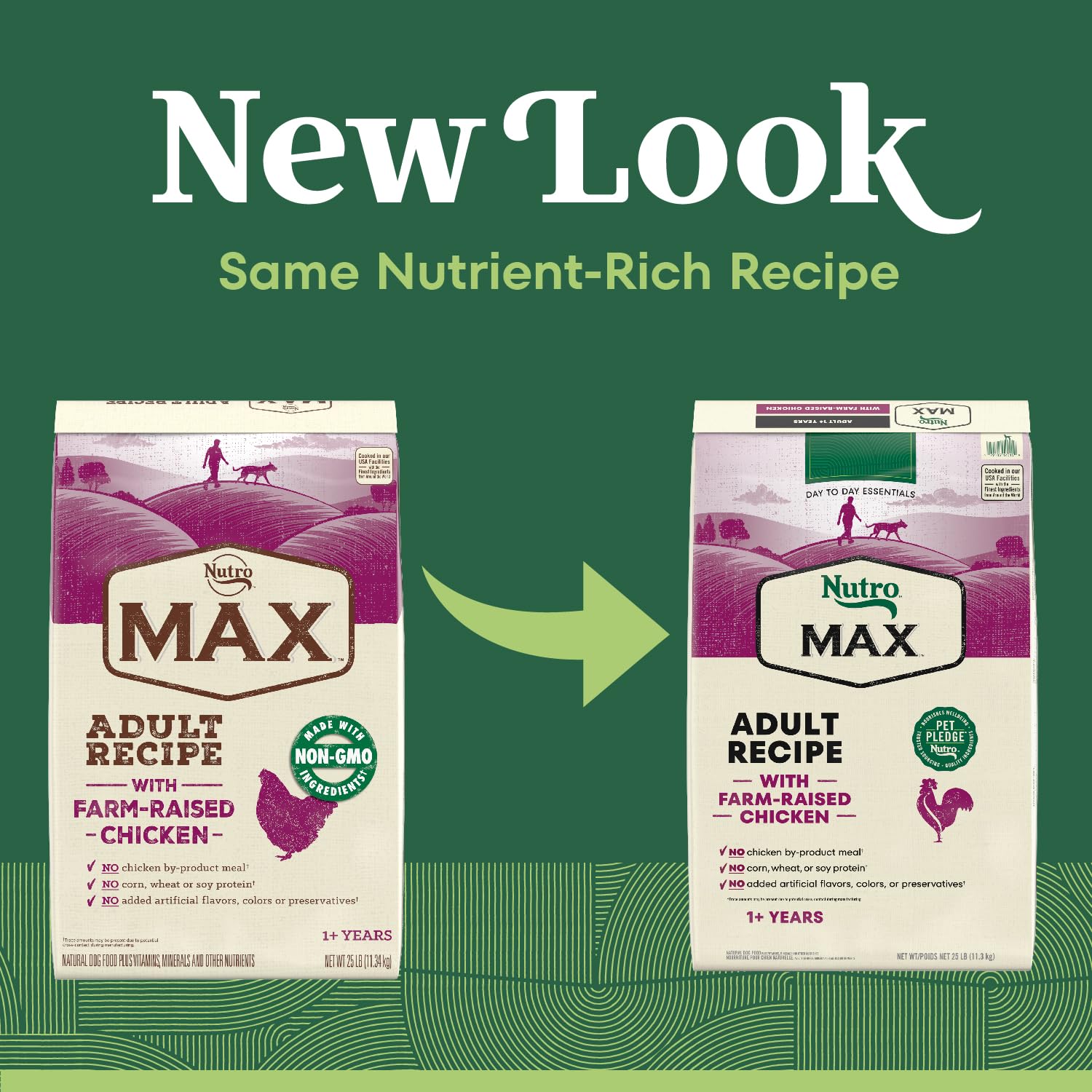 Nutro Max Adult Dry Dog Food with Farm-Raised Chicken, 25 lb. Bag
