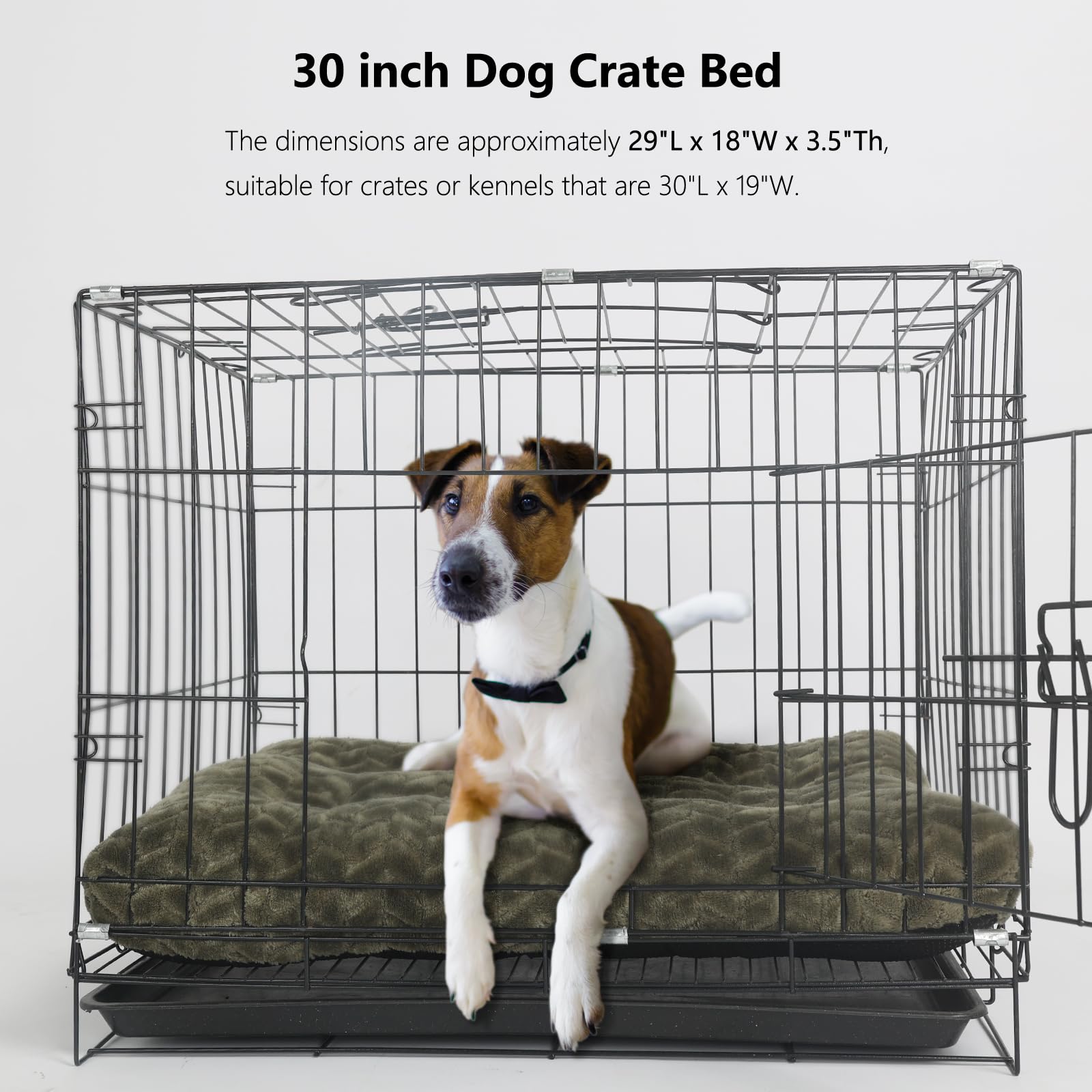 Necesitar 30 Inch Dog Crate Bed For Medium Dogs Washable Soft And Comfy Kennel Pad With Anti-Slip Comfy Sleeping Pillow Up To 40