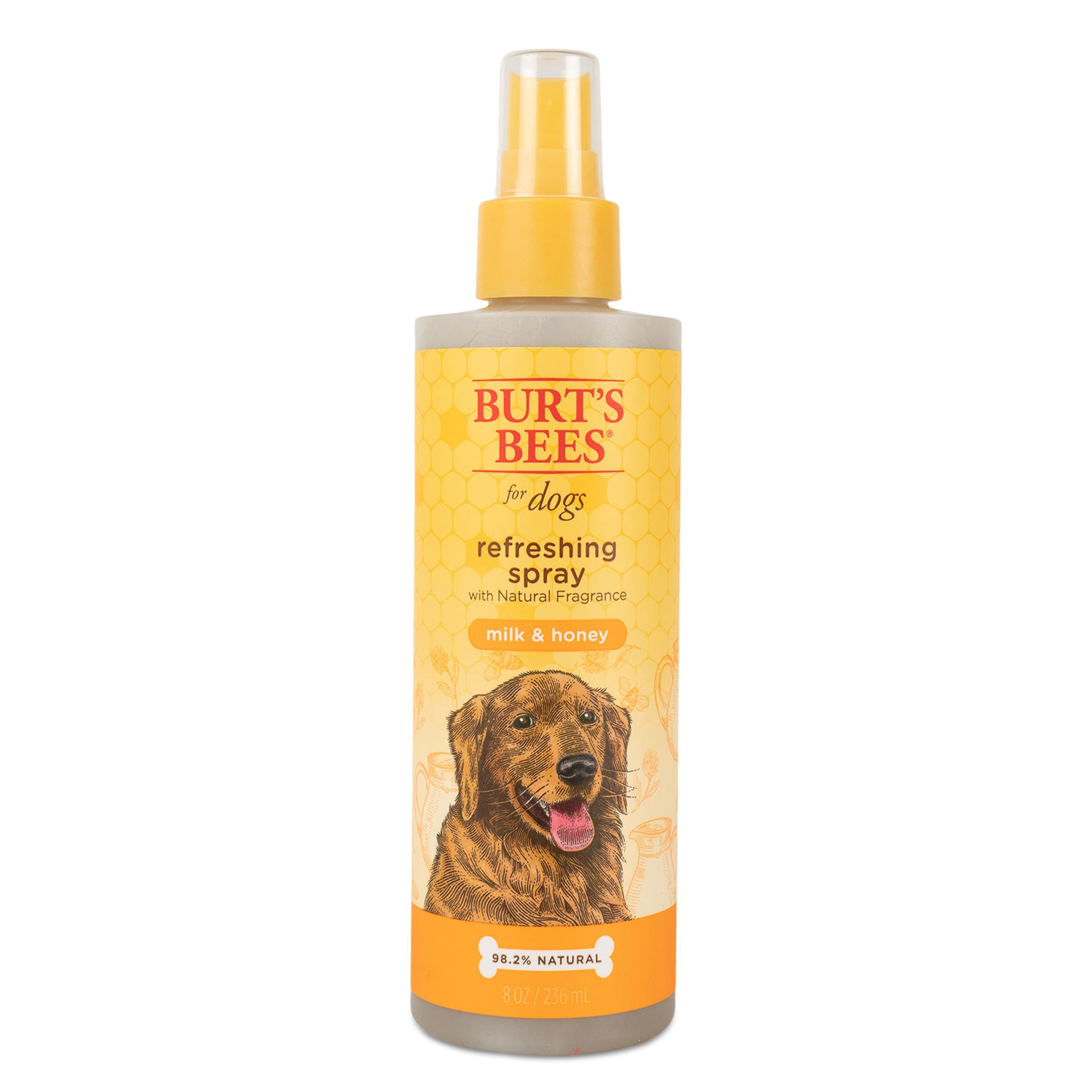 Burt'S Bees For Pets Refreshing Spray For Dogs With Milk And Honey, 98.2% Natural Origin Formulas, Waterless Dog Shampoo - Gentl
