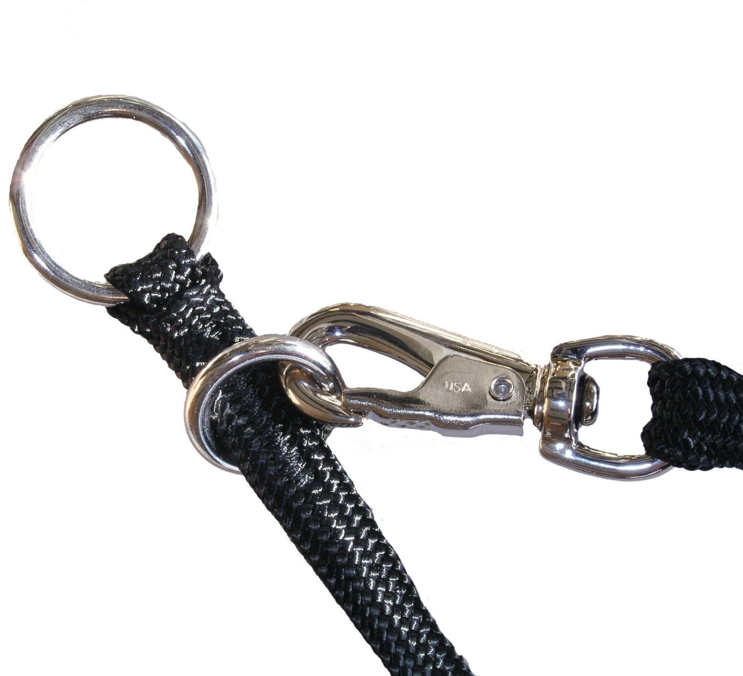 Resco Professional Braided Nylon Snap Choke Collar For Dogs, 18', Black