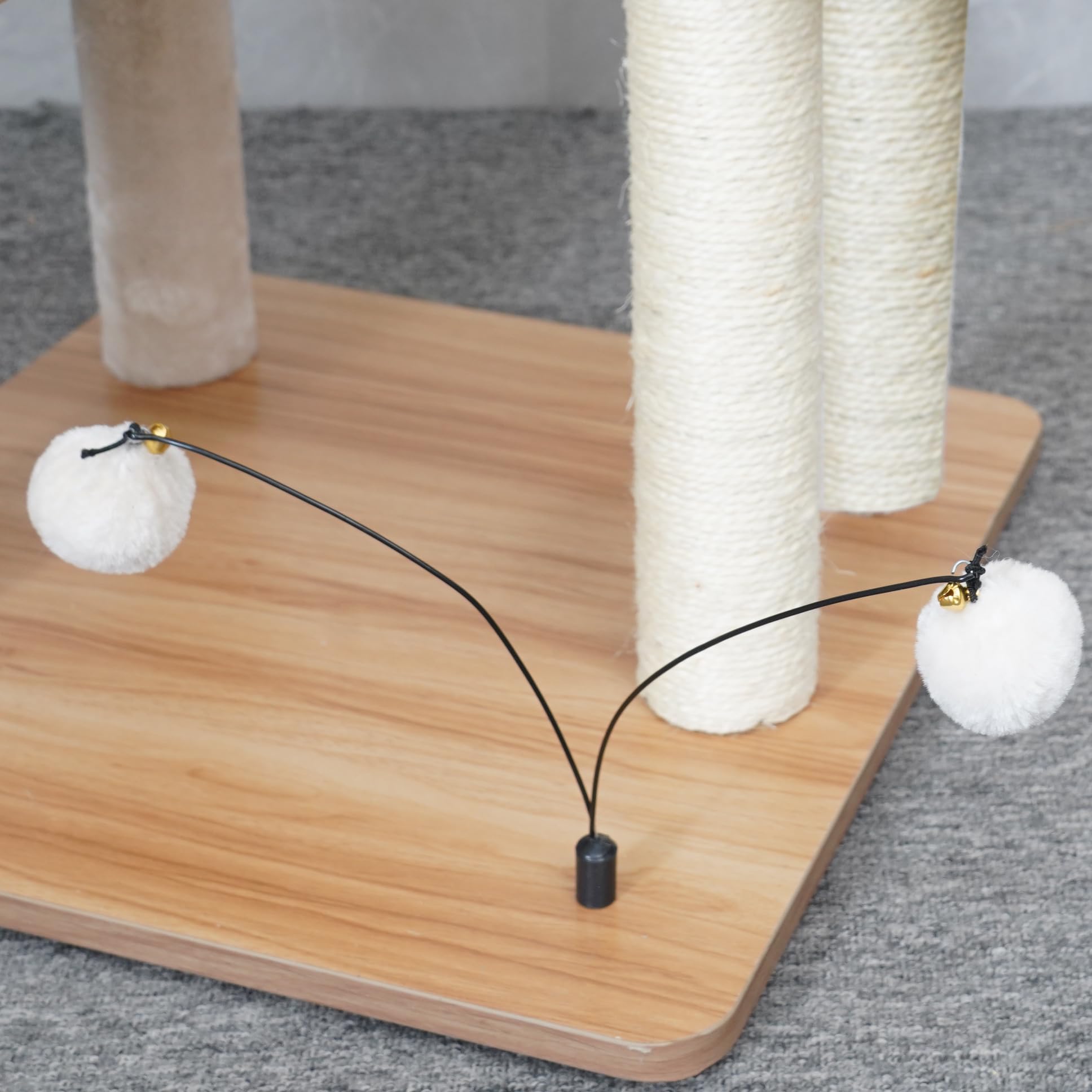 Petpals Wagon Style-Minimalist Design, Wooden, Medium Cat Tree (Beige)