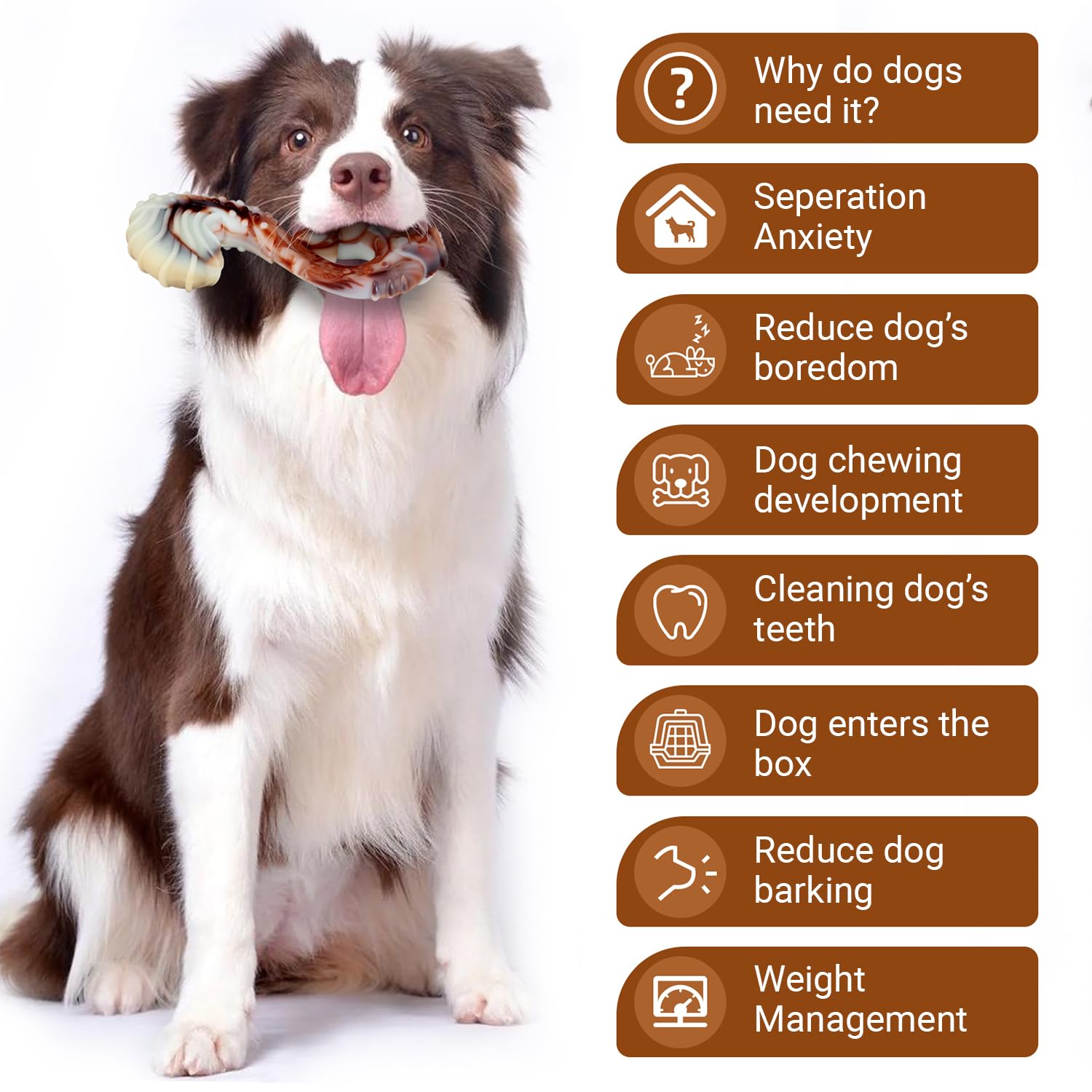 Tailwag Dog Chew Toys For Aggressive Chewers - Beef Flavor, Tough Dog Bone Toys For Large/Medium Breed Dogs - Tough Nylon Teethi