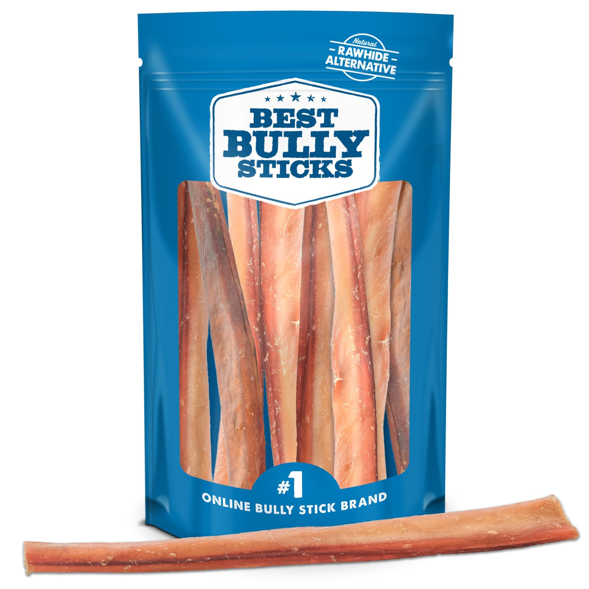 Best Bully Sticks Jumbo Bully Sticks - 12 Inch, 25 Count (Pack of 1) - Natural, Grass-Fed Beef, Single Ingredient, Grain-Free, R