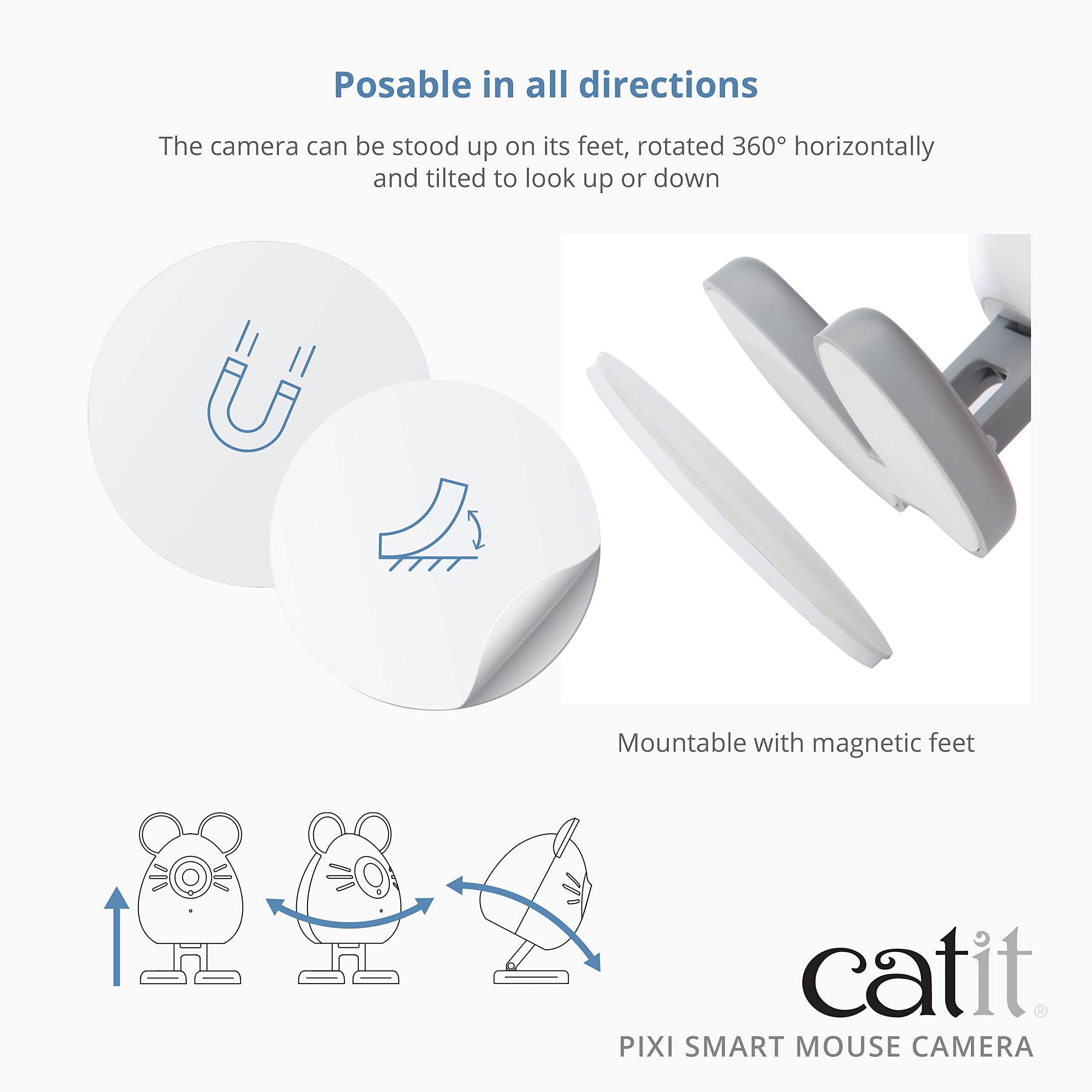 Catit Pixi Smart Mouse Camera, App-Controlled Pet Camera For Cats