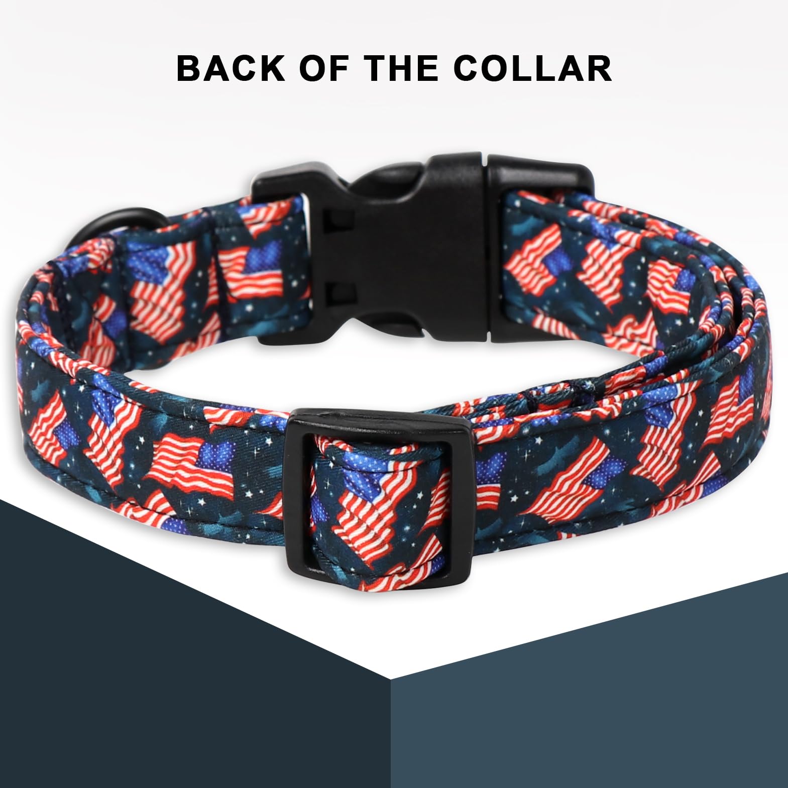 Unique Style Paws Patriotic Dog Collar,4Th Of July Pet Collar With American Flag Pattern,Independence Day Puppy Collar Adjustabl