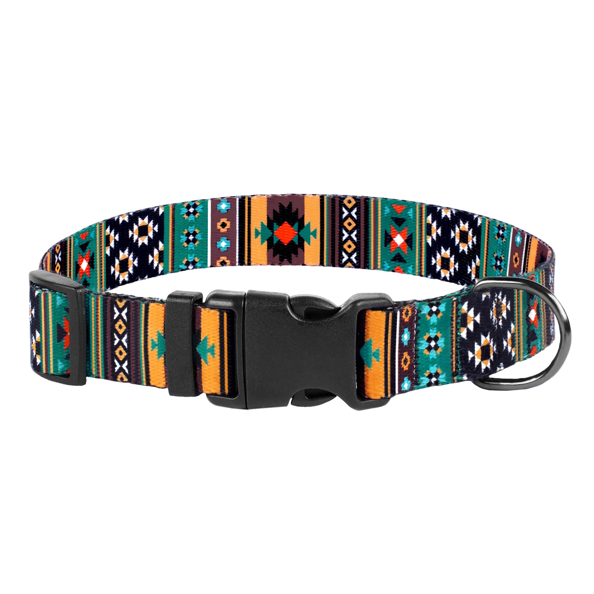 Southwest Dog Collar Tribal Pattern Adjustable Puppy Pet Collars For Small Medium Large Dogs Aztec Print (Tribal, Neck Fit 12'-16')