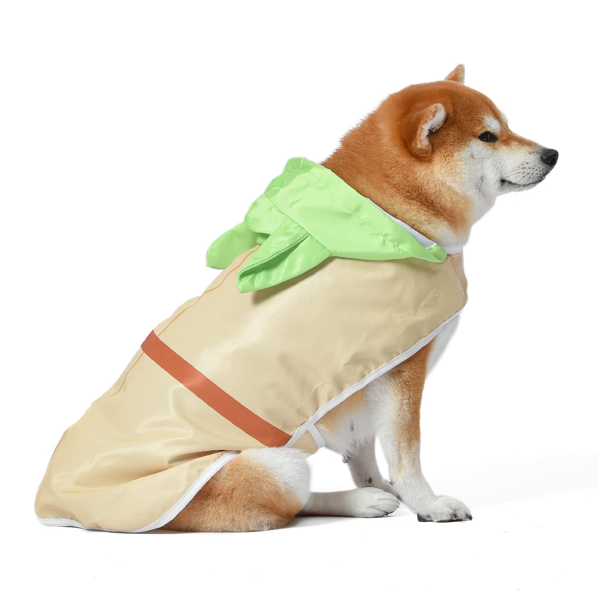 Star Wars for Pets Yoda Dog Raincoat with Leash Attachment Hole - Officially Licensed Waterproof PVC Dog Rain Jacket, Snap Closu