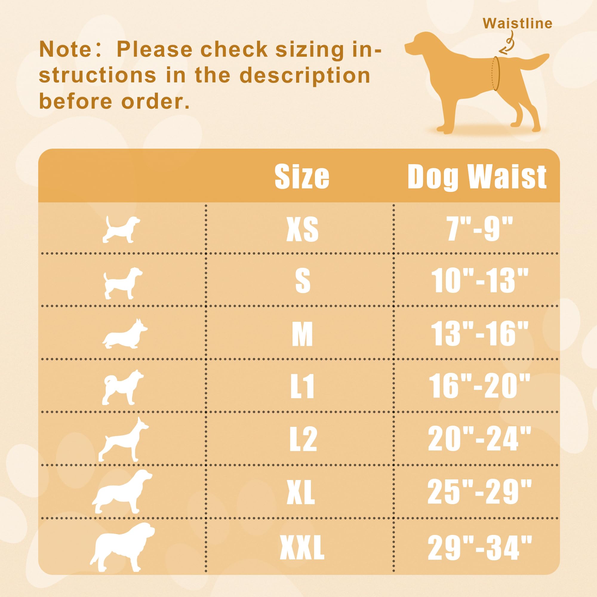 Teamoy Reusable Wrap Diapers For Male Dogs, Washable Puppy Belly Band Pack Of 3 (M, 13'-16' Waist, Orange+ Denim+ Fat Smile)