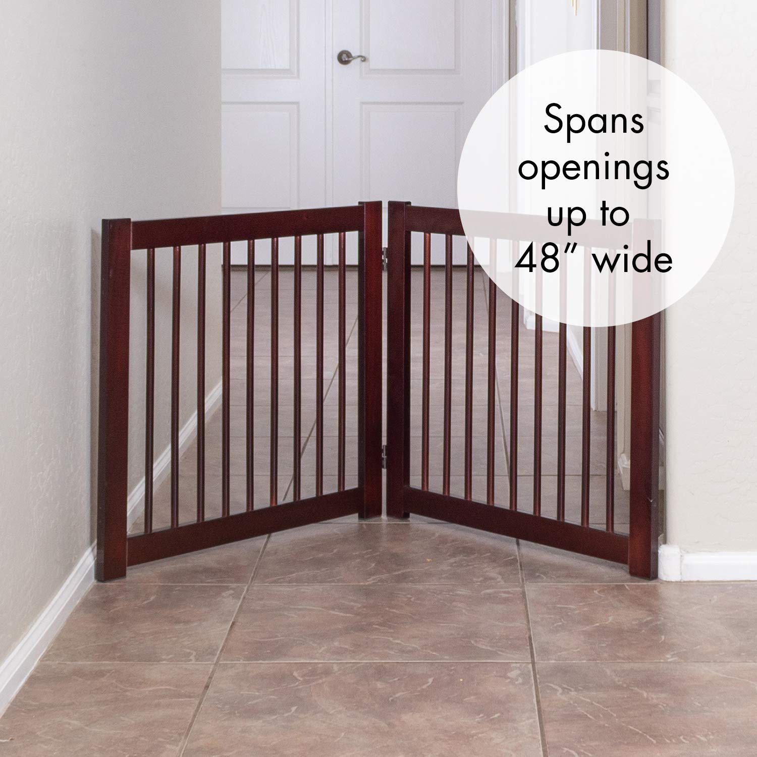 Primetime Petz 33237-E6 Extension Kit for 360 Configurable Walk Through Folding Pet Gate ,Walnut,24