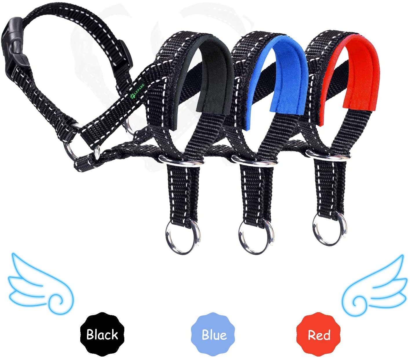 Dog Head Halter With Reflective Safety Strap Stop Dog'S Pulling, Dog Head Collar For Small Medium Large Dogs(M,Red)