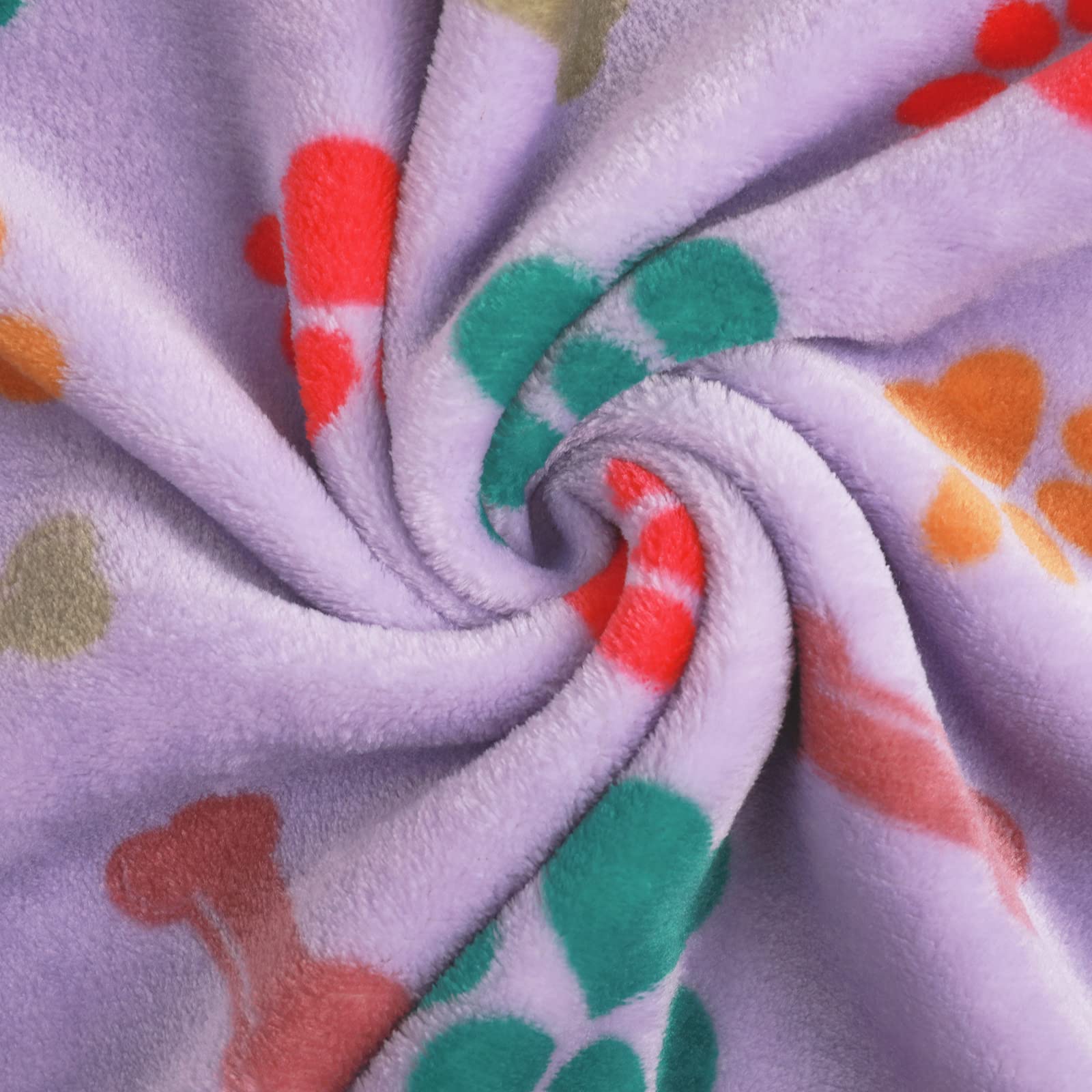 Luciphia 1 Pack 6 Dog Blankets Cat Soft Fluffy Fleece Pet Blanket Warm Cute Print Design Puppy Kitten Doggy Bone Large(41''X31''