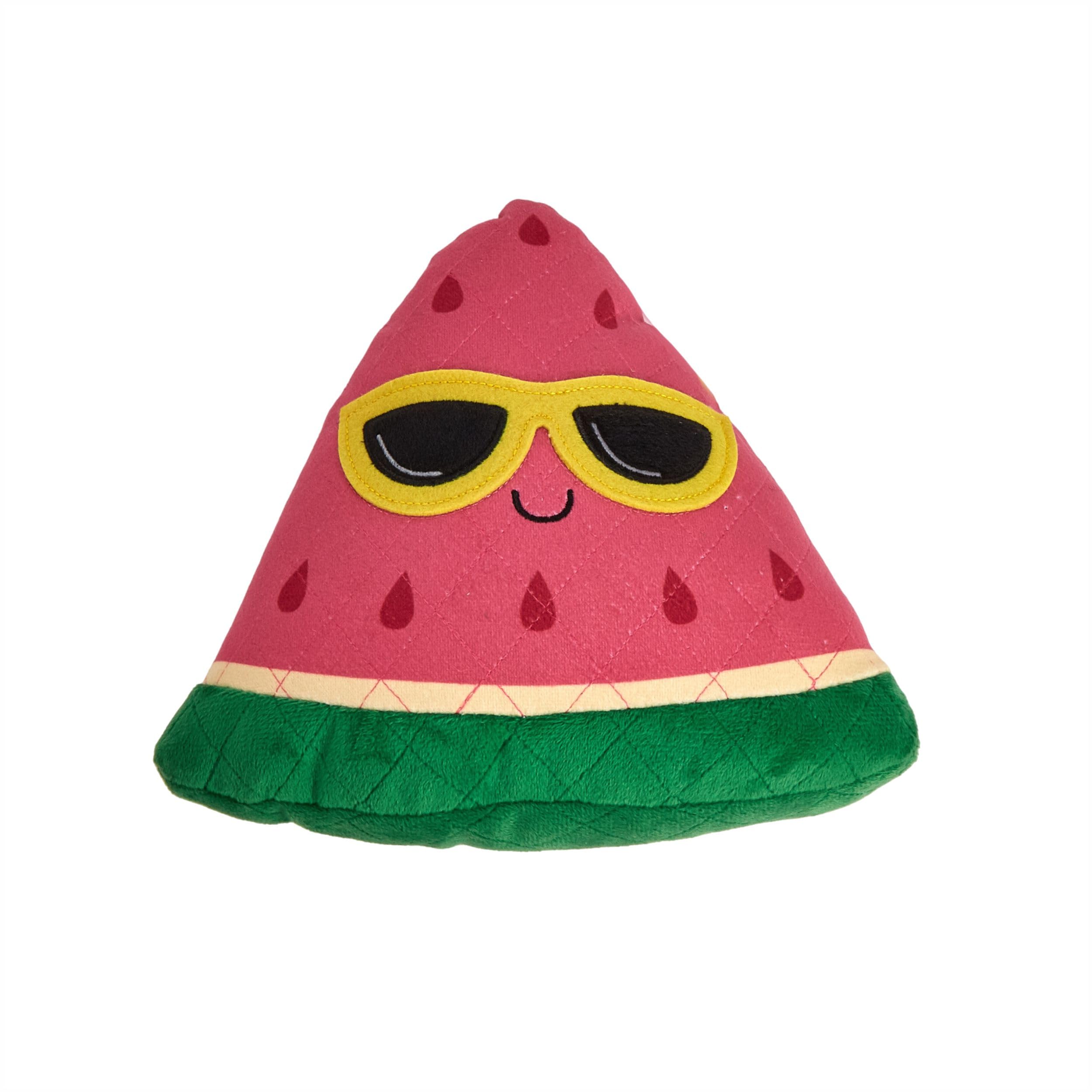 Barkbutler X Fofos Summer Watermelon Dog Toy  Tough Plush & Squeaky Toys For Dogs, Dog Toys For Large Dogs (530Kgs)  Pink