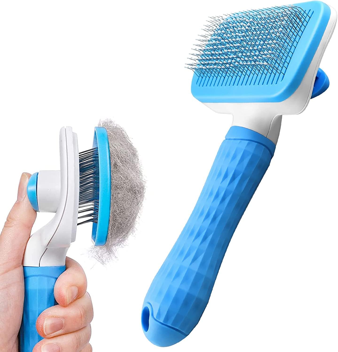 Pet Needs SelfCleaning Slicker Brushes For Dog Cats Pet Grooming Brush Tool Gently Removes Loose Undercoat, Mats Tangled Hair D