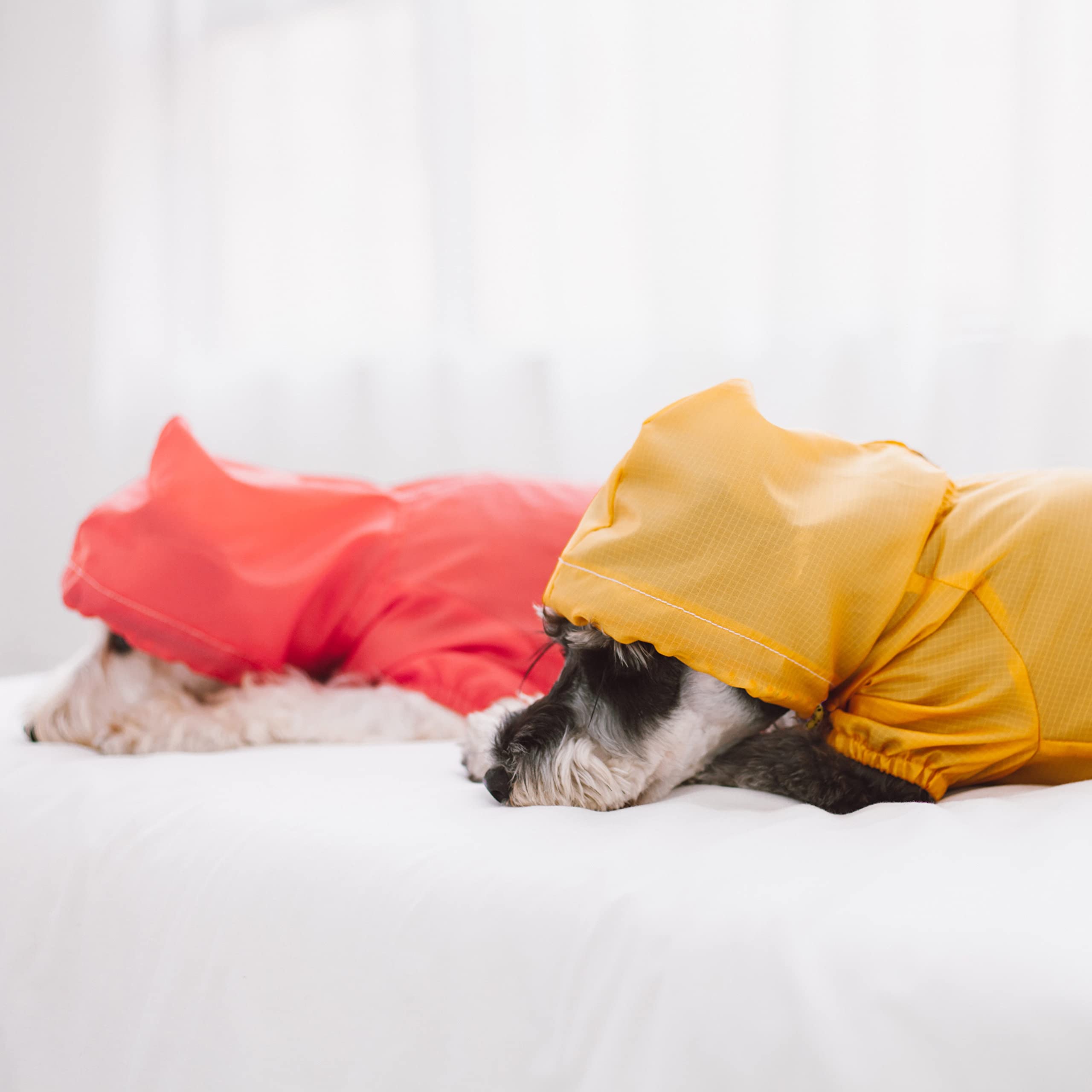 Touchdog 'Split-Vent' Lightweight Dog Raincoat Poncho - Waterproof Dog Coat With Adjustable Waist And Split-Vent - Pet Raincoat Or Outdoor Dog Jacket With Built-In Adjustable Hood